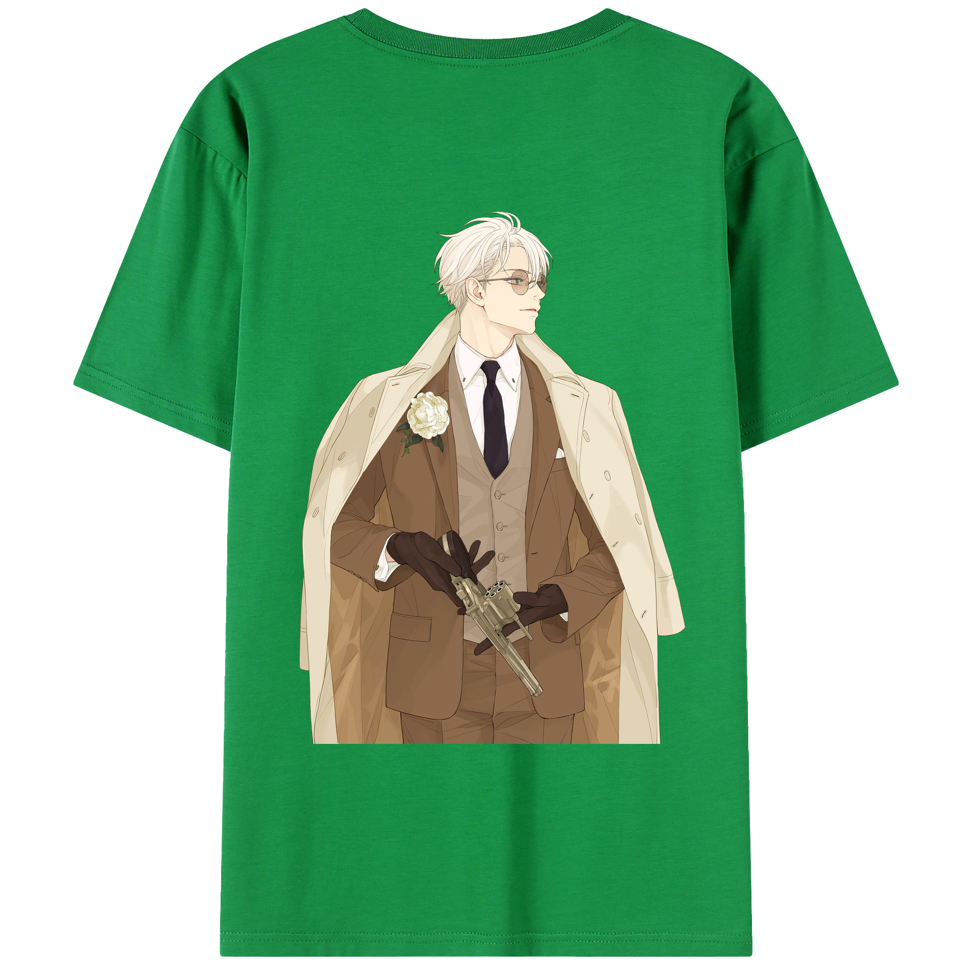 （画像用） 呪術廻戦 Jujutsu Kaisen 綿100％ メンズ半袖Tシャツ（バックプリント） 通気性