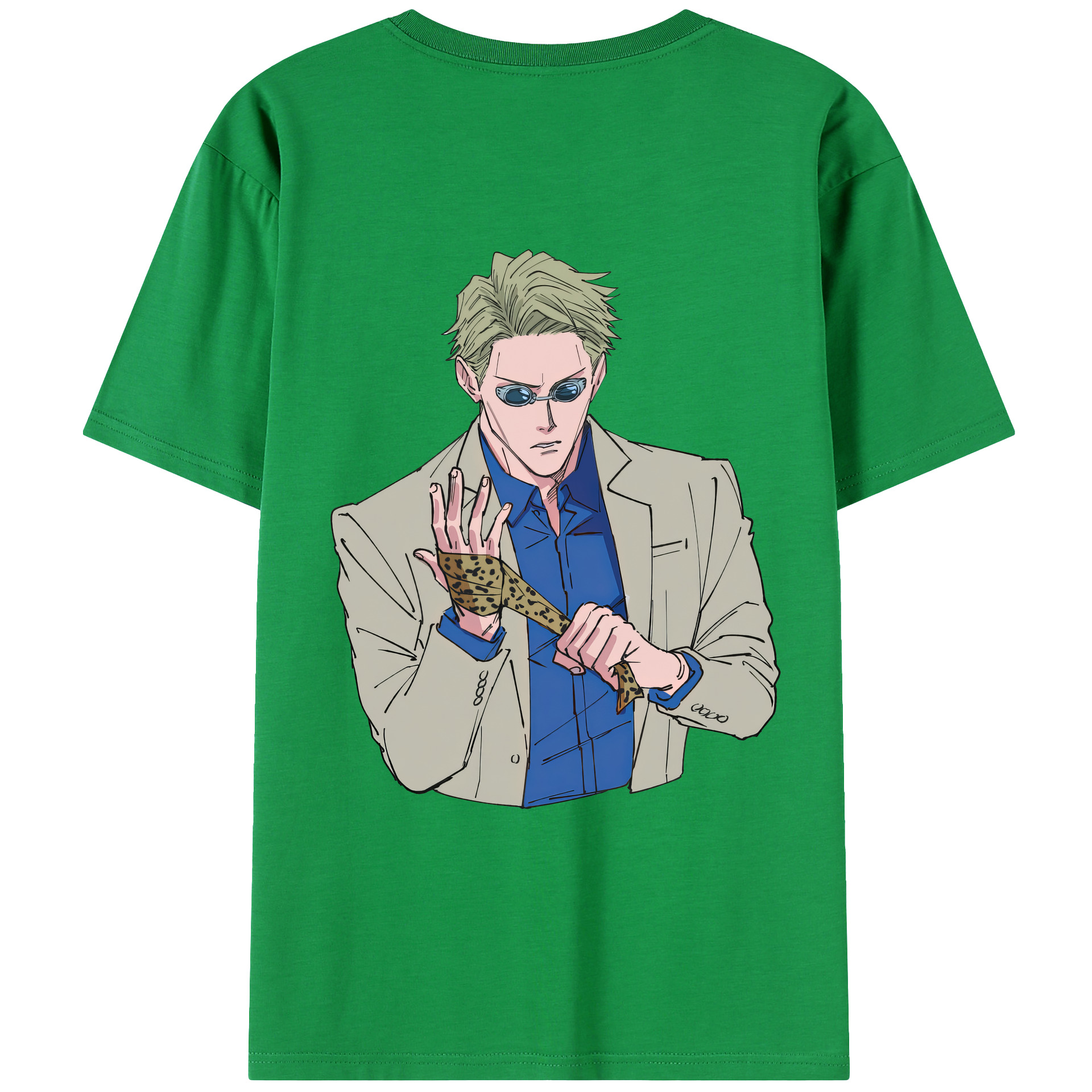 （画像用） 呪術廻戦 Jujutsu Kaisen 綿100％ メンズ半袖Tシャツ（バックプリント） 通気性
