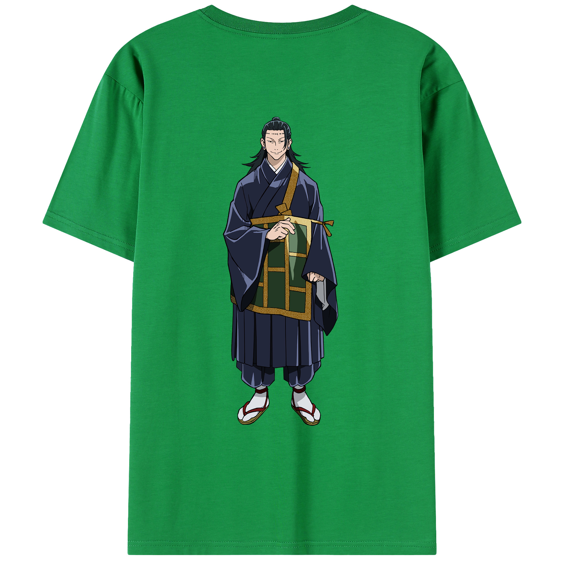 （画像用） 呪術廻戦 Jujutsu Kaisen 綿100％ メンズ半袖Tシャツ（バックプリント） 通気性