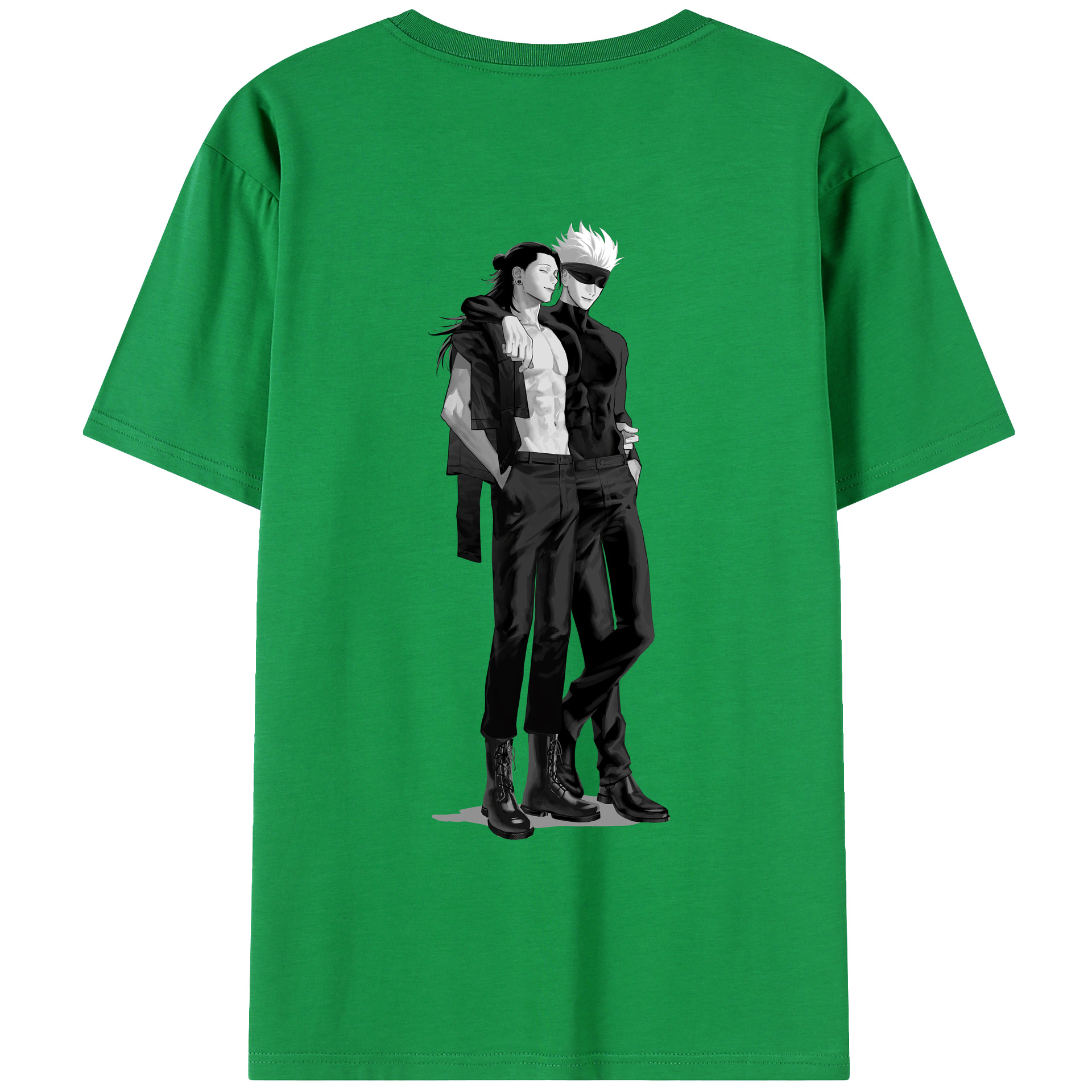 （画像用） 呪術廻戦 Jujutsu Kaisen 綿100％ メンズ半袖Tシャツ（バックプリント） 通気性