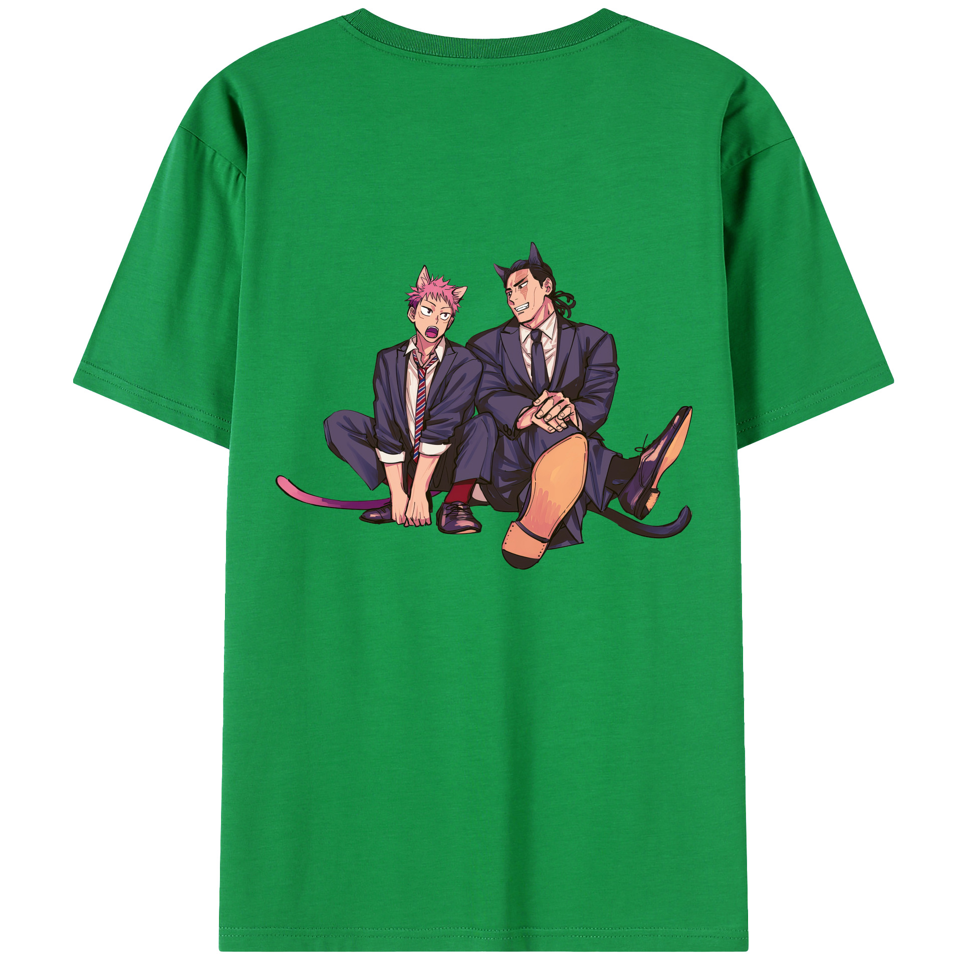 （画像用） 呪術廻戦 Jujutsu Kaisen 綿100％ メンズ半袖Tシャツ（バックプリント） 通気性