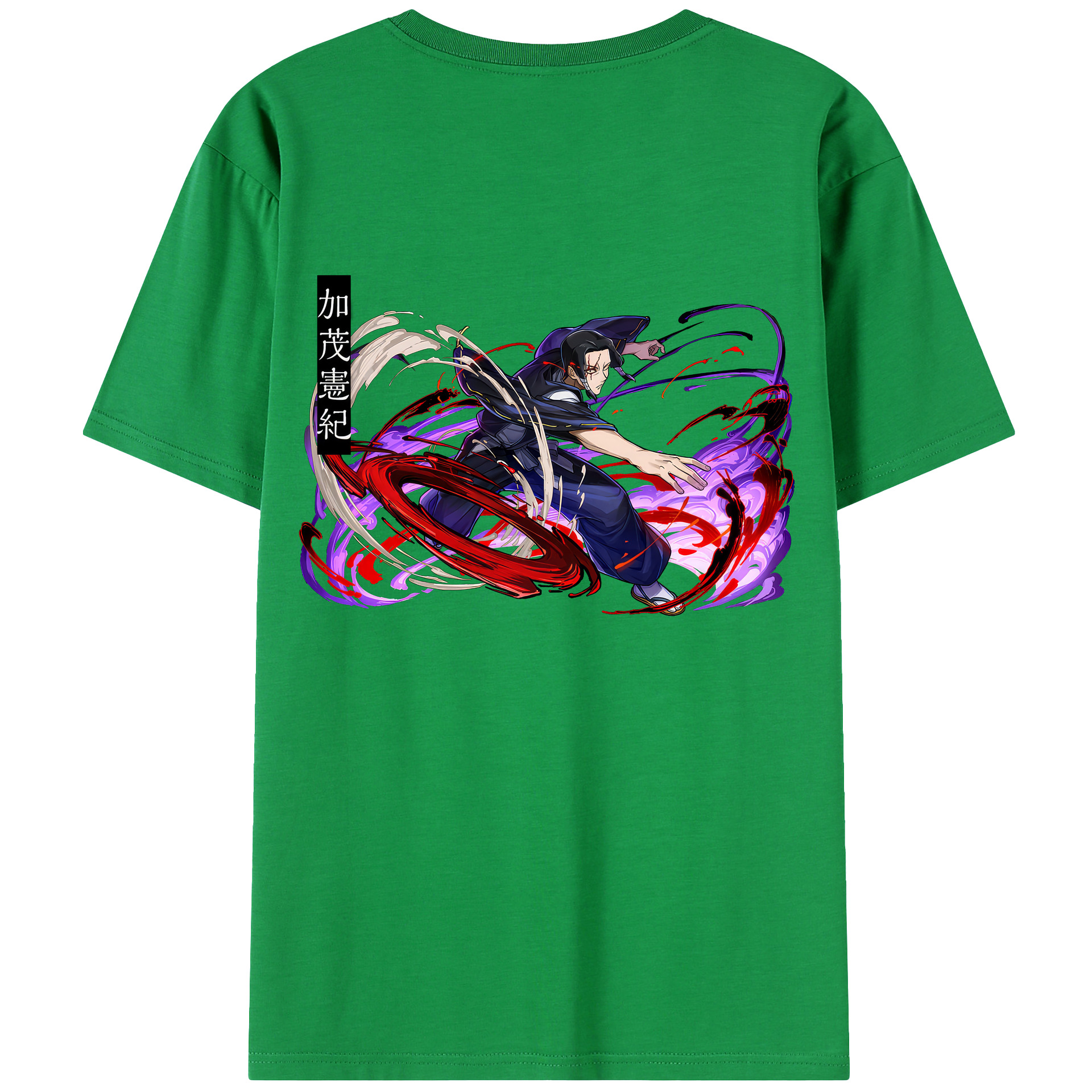 （画像用） 呪術廻戦 Jujutsu Kaisen 綿100％ メンズ半袖Tシャツ（バックプリント） 通気性