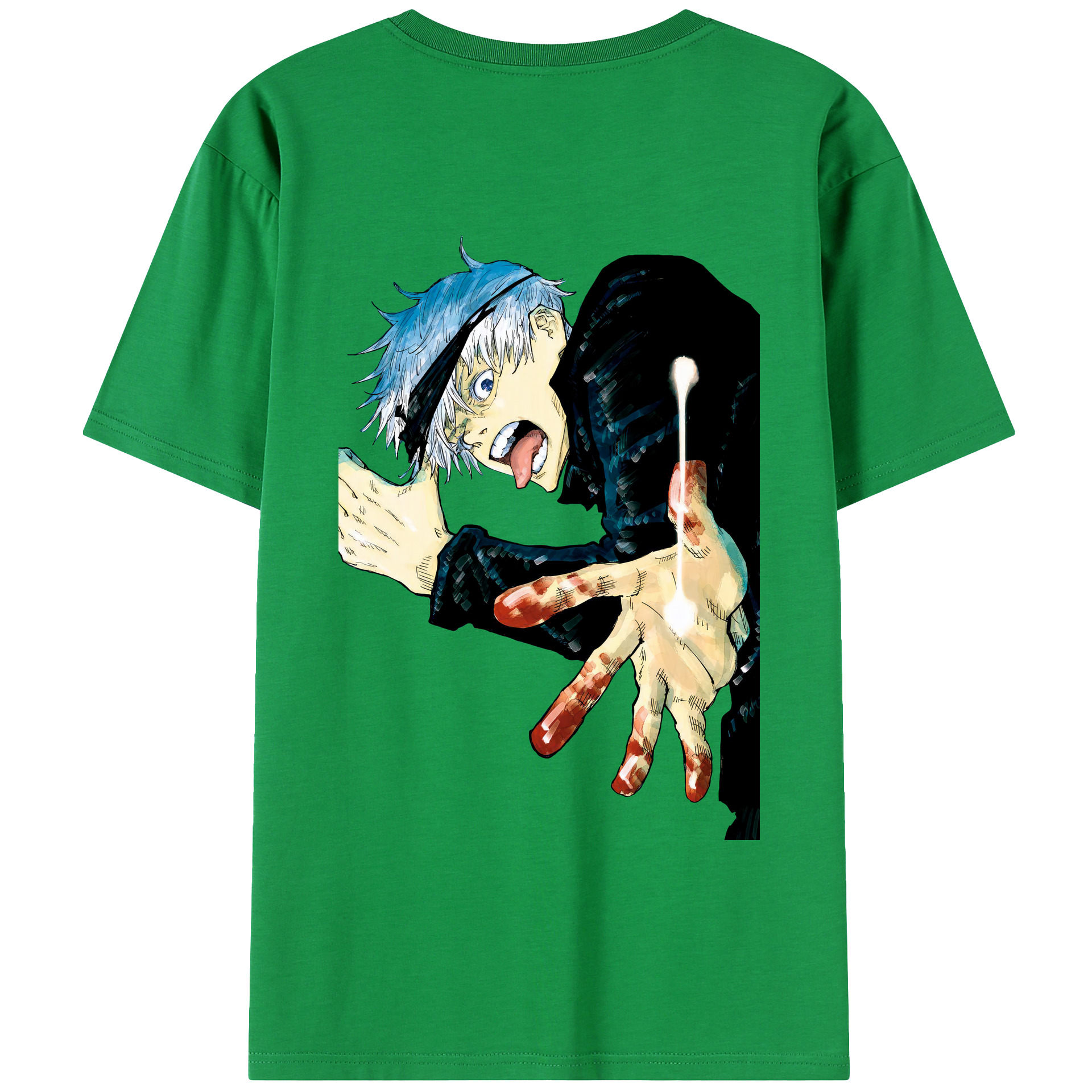 （画像用） 呪術廻戦 Jujutsu Kaisen 綿100％ メンズ半袖Tシャツ（バックプリント） 通気性