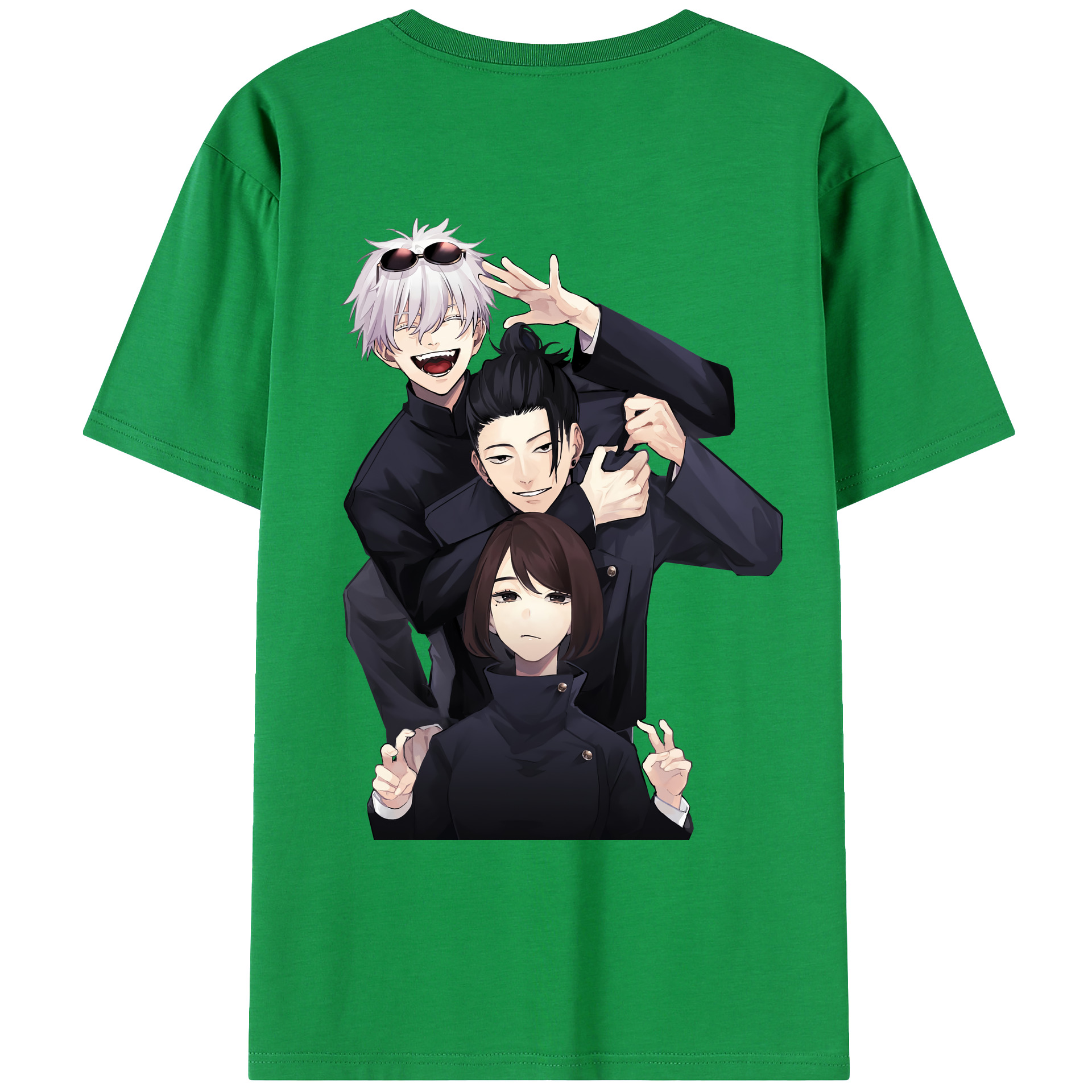 （画像用） 呪術廻戦 Jujutsu Kaisen 綿100％ メンズ半袖Tシャツ（バックプリント） 通気性