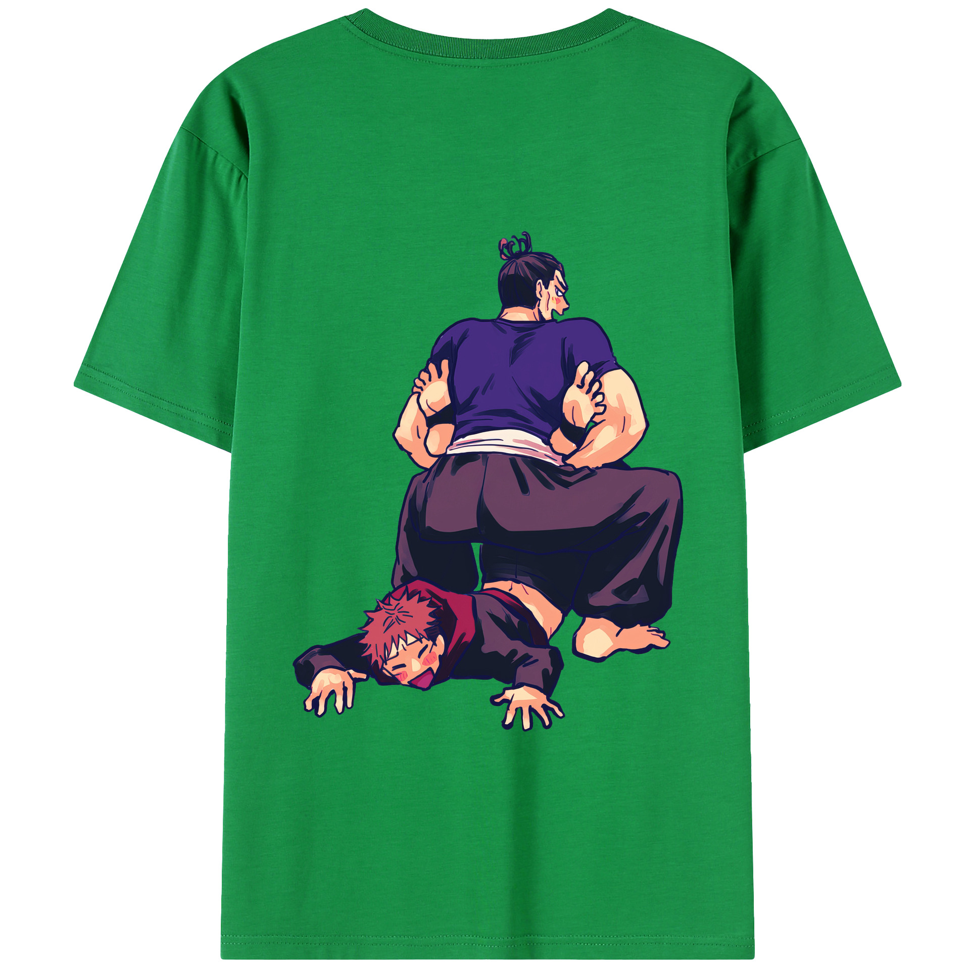 （画像用） 呪術廻戦 Jujutsu Kaisen 綿100％ メンズ半袖Tシャツ（バックプリント） 通気性