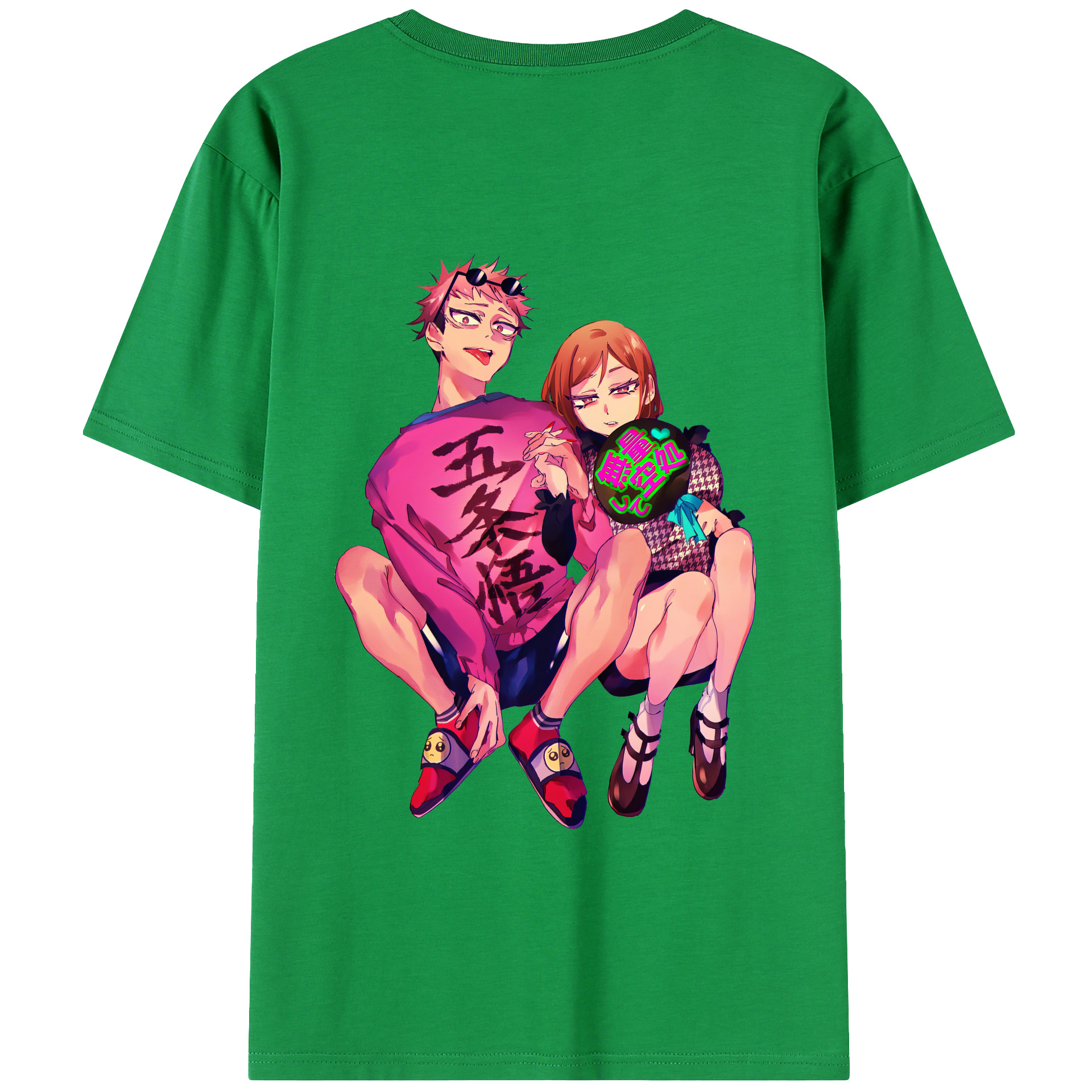 （画像用） 呪術廻戦 Jujutsu Kaisen 綿100％ メンズ半袖Tシャツ（バックプリント） 通気性
