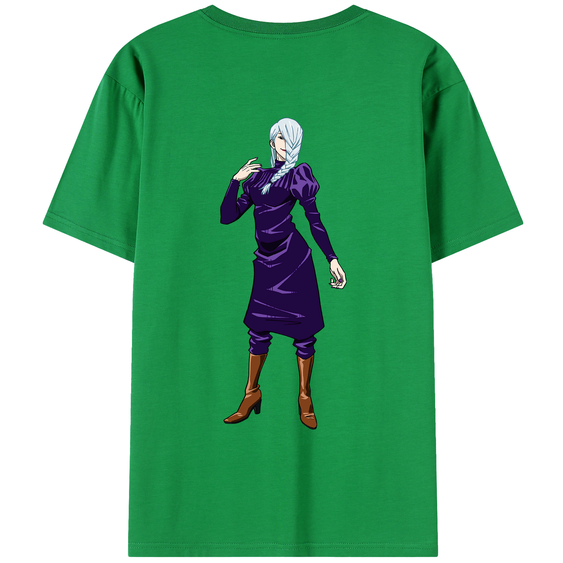 （画像用） 呪術廻戦 Jujutsu Kaisen 綿100％ メンズ半袖Tシャツ（バックプリント） 通気性