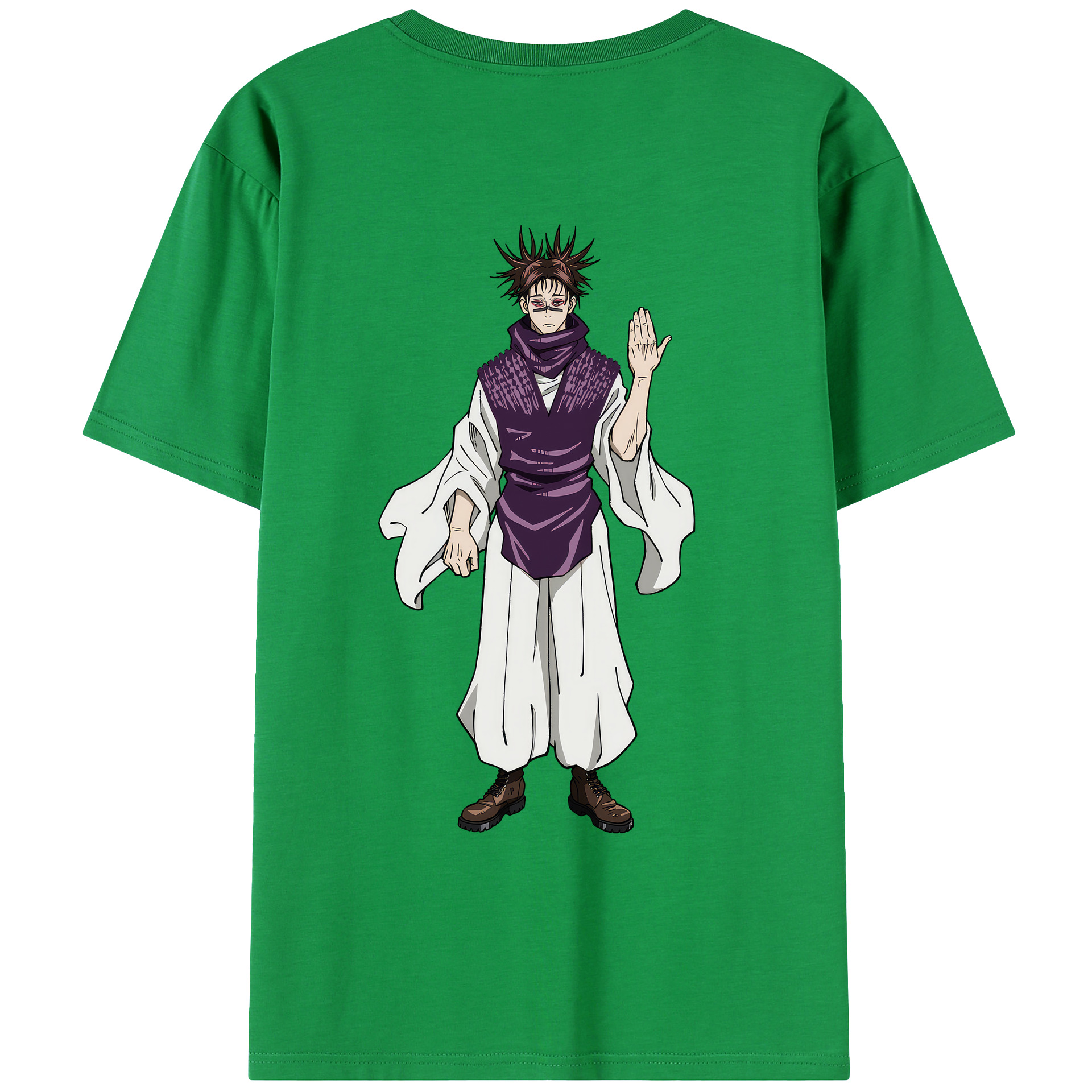 （画像用） 呪術廻戦 Jujutsu Kaisen 綿100％ メンズ半袖Tシャツ（バックプリント） 通気性