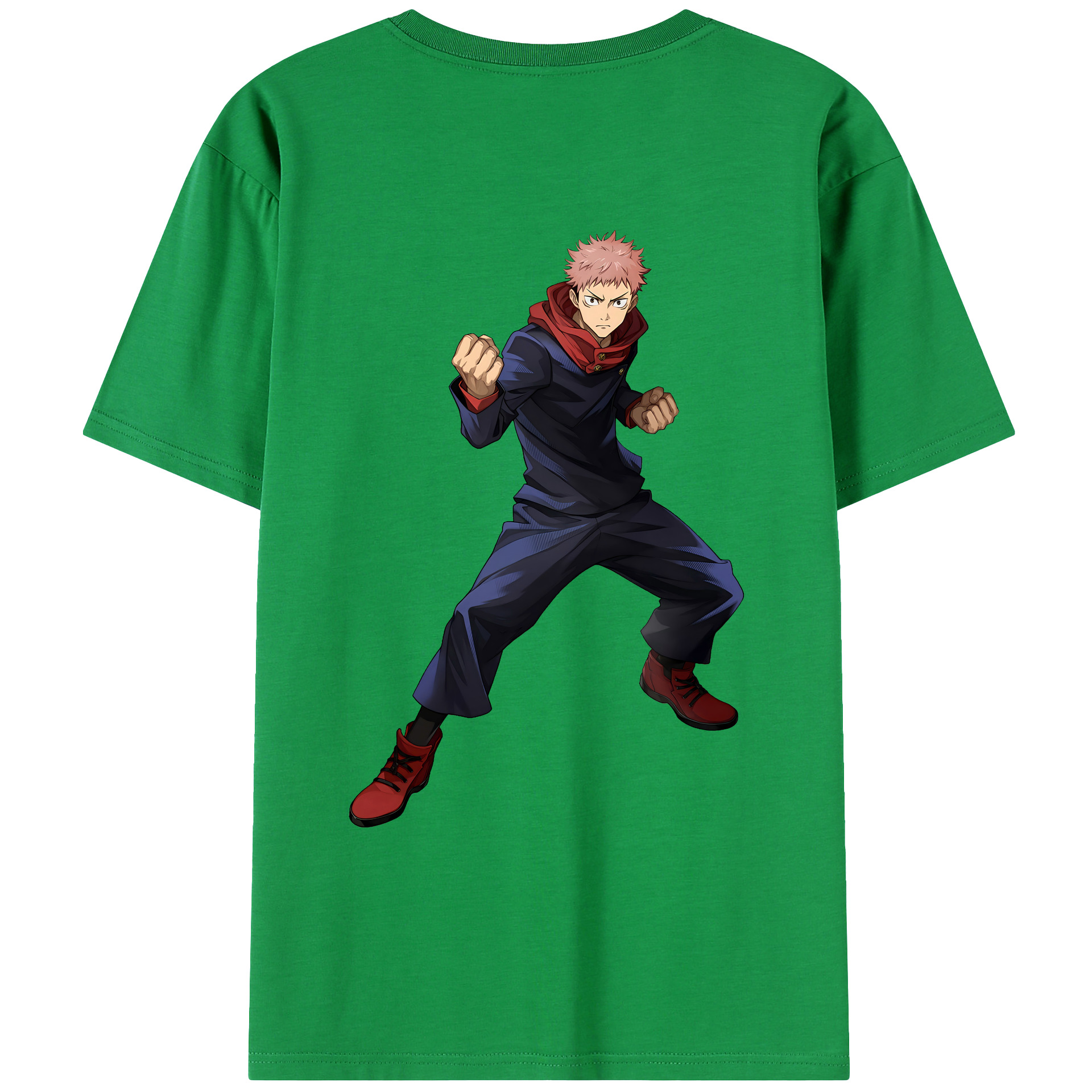 （画像用） 呪術廻戦 Jujutsu Kaisen 綿100％ メンズ半袖Tシャツ（バックプリント） 通気性