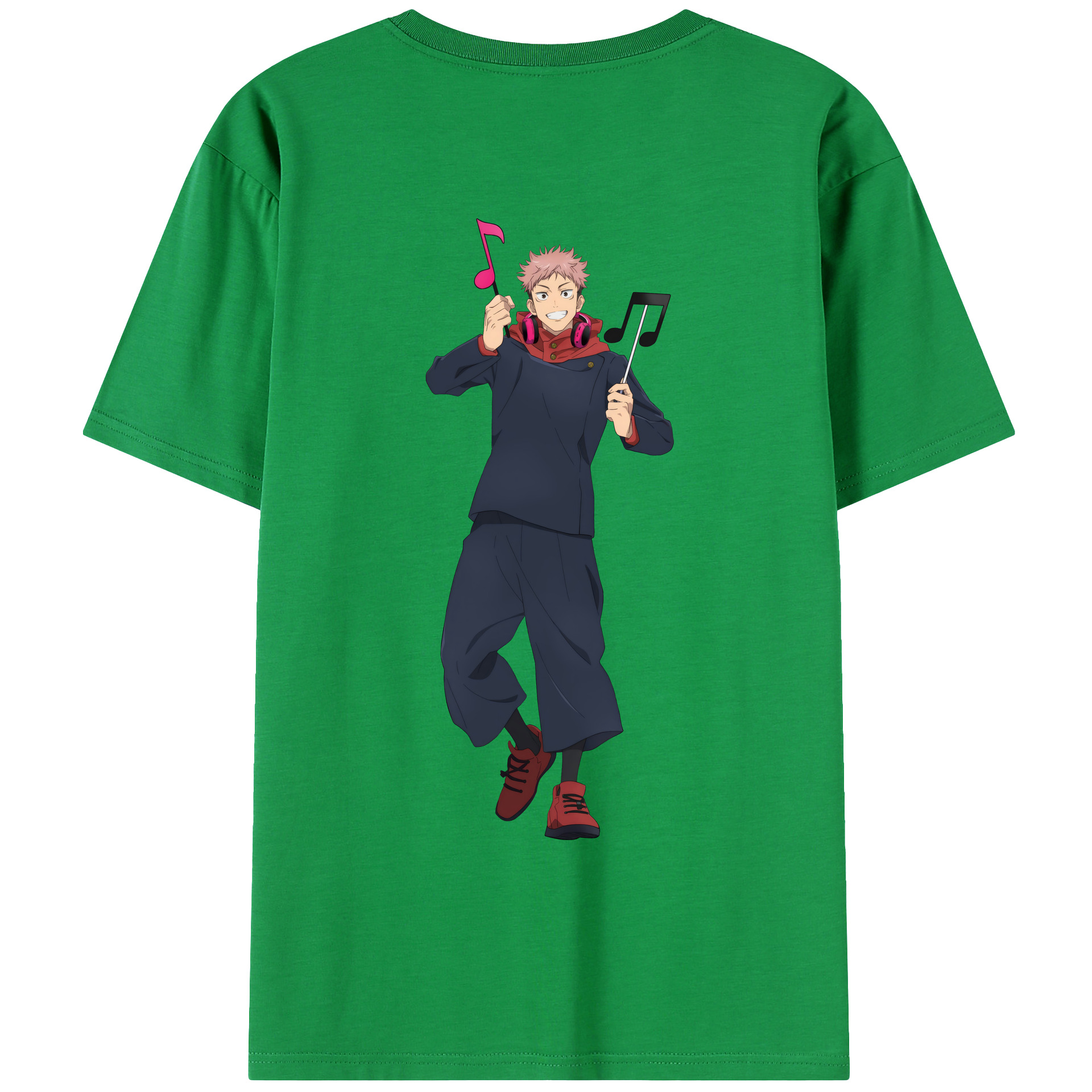 （画像用） 呪術廻戦 Jujutsu Kaisen 綿100％ メンズ半袖Tシャツ（バックプリント） 通気性