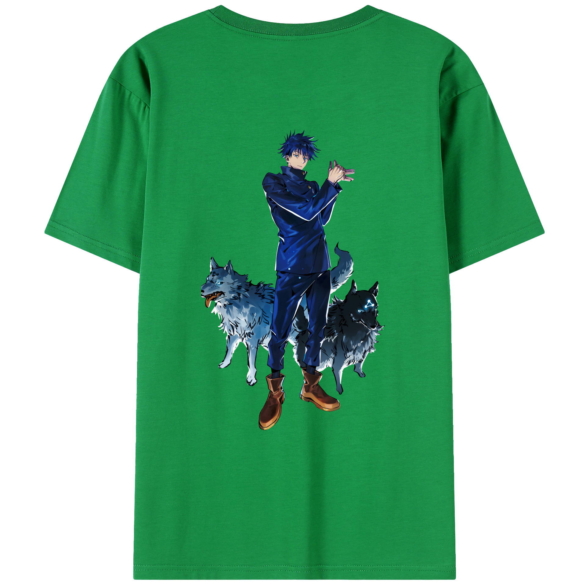 （画像用） 呪術廻戦 Jujutsu Kaisen 綿100％ メンズ半袖Tシャツ（バックプリント） 通気性