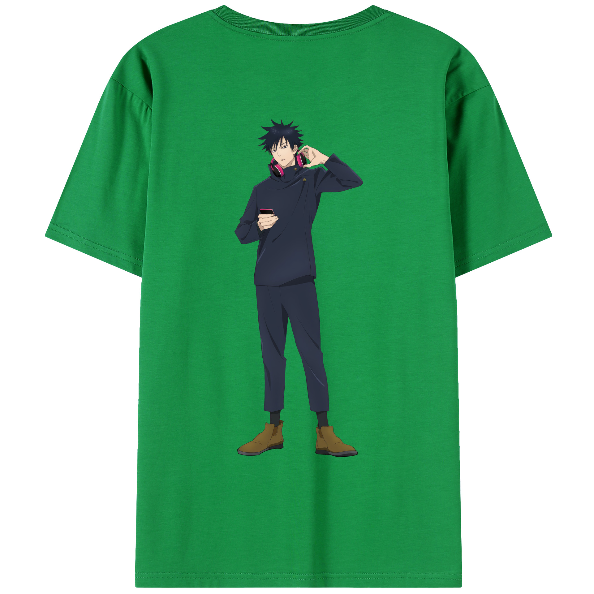 （画像用） 呪術廻戦 Jujutsu Kaisen 綿100％ メンズ半袖Tシャツ（バックプリント） 通気性