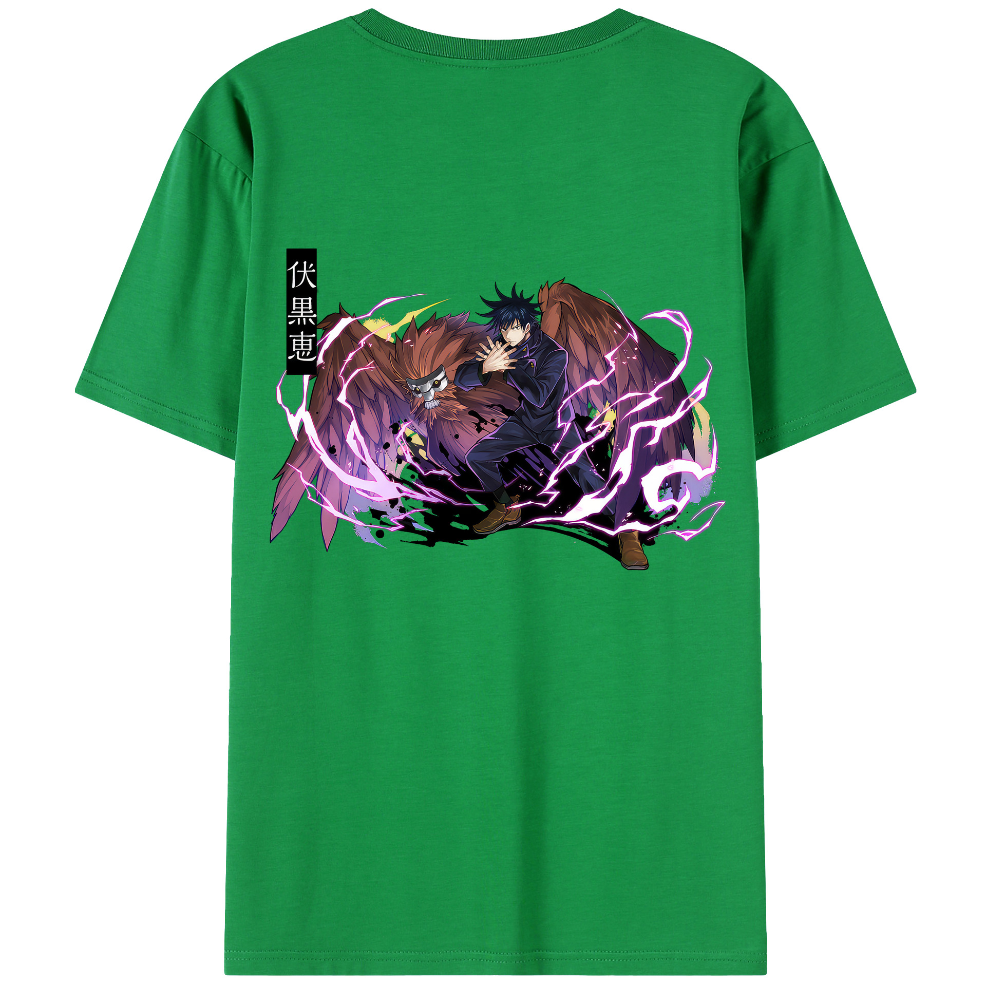 （画像用） 呪術廻戦 Jujutsu Kaisen 綿100％ メンズ半袖Tシャツ（バックプリント） 通気性