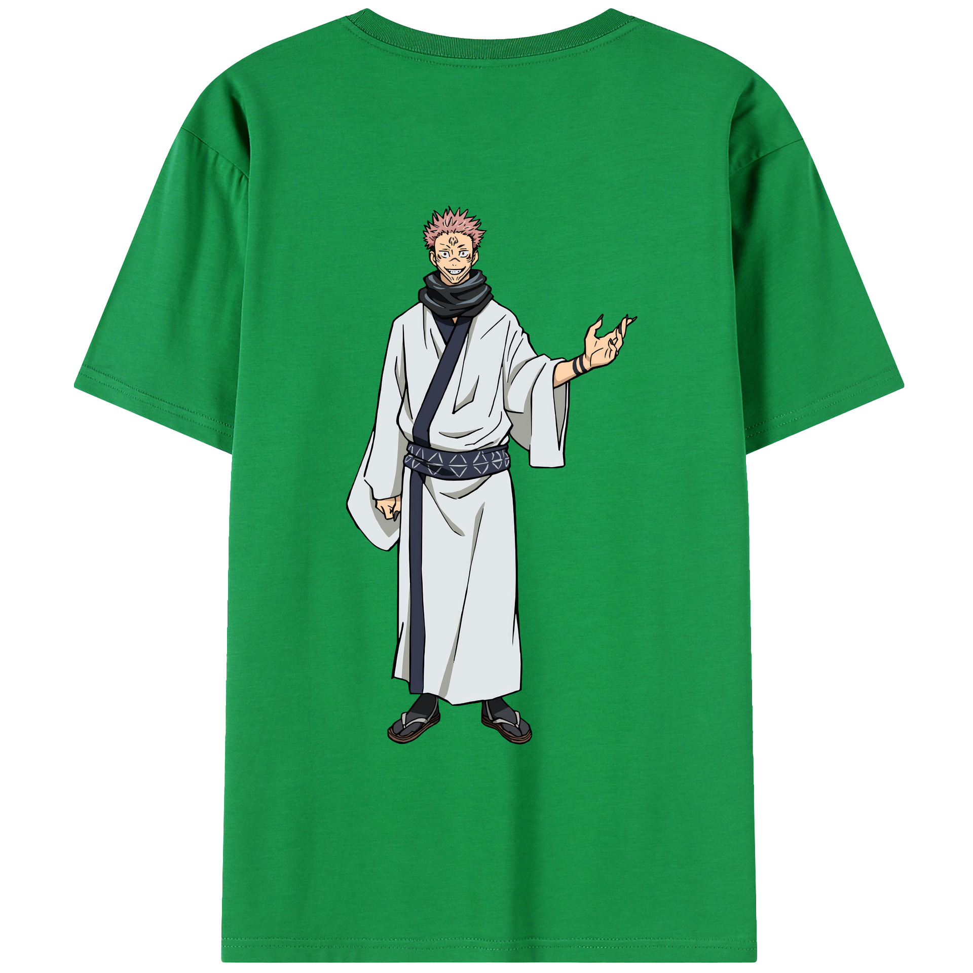 （画像用） 呪術廻戦 Jujutsu Kaisen 綿100％ メンズ半袖Tシャツ（バックプリント） 通気性