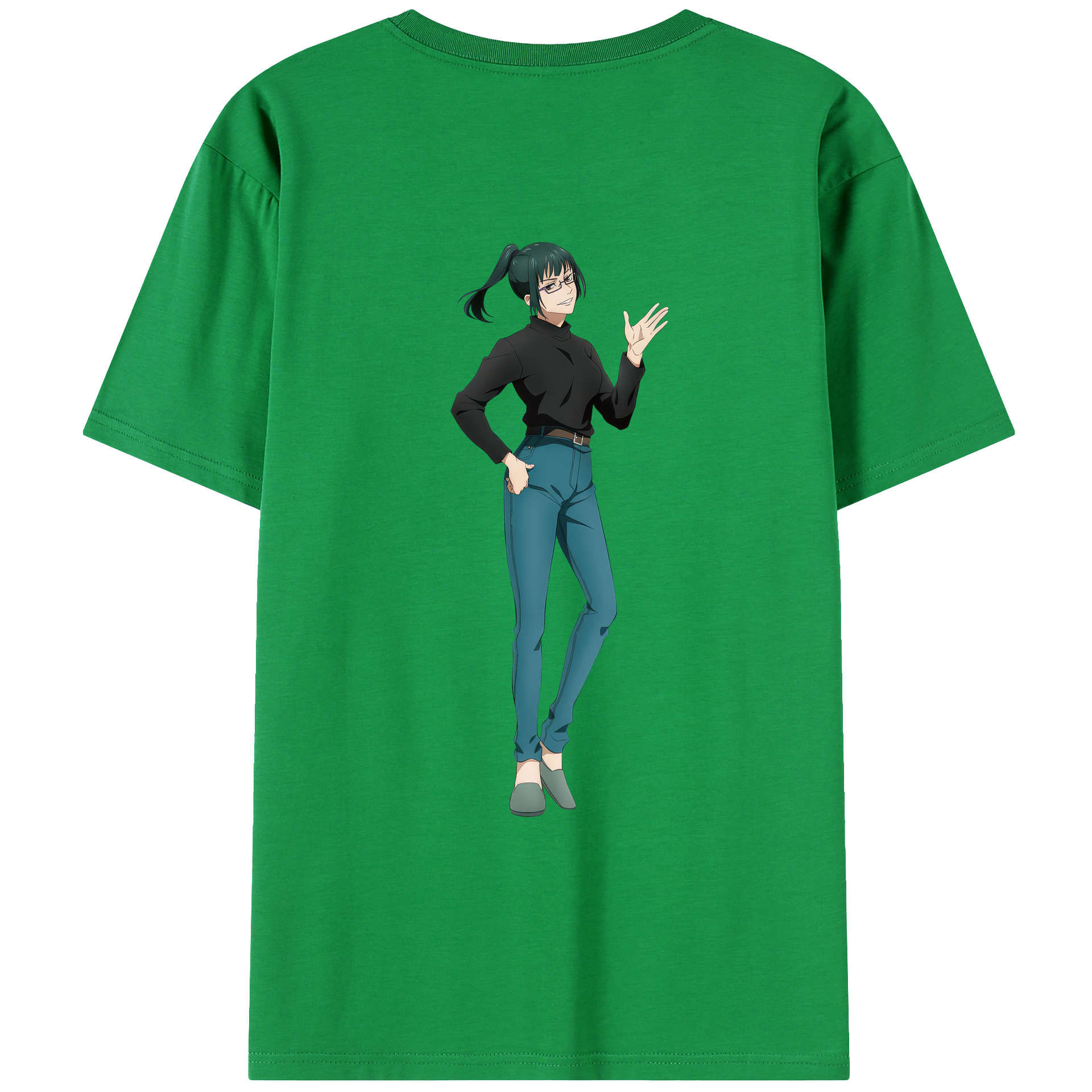（画像用） 呪術廻戦 Jujutsu Kaisen 綿100％ メンズ半袖Tシャツ（バックプリント） 通気性