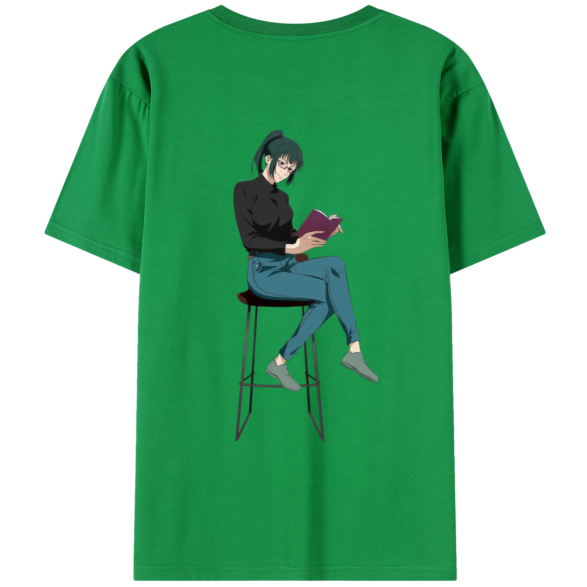 （画像用） 呪術廻戦 Jujutsu Kaisen 綿100％ メンズ半袖Tシャツ（バックプリント） 通気性