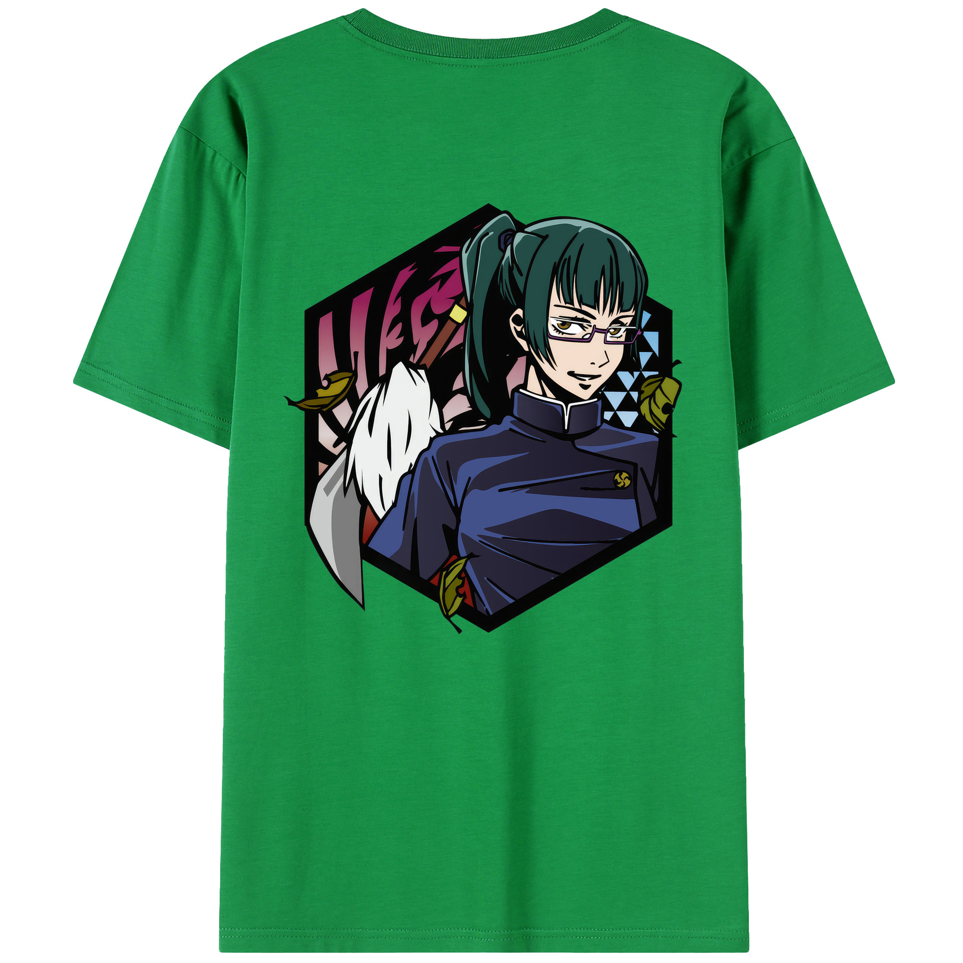 （画像用） 呪術廻戦 Jujutsu Kaisen 綿100％ メンズ半袖Tシャツ（バックプリント） 通気性