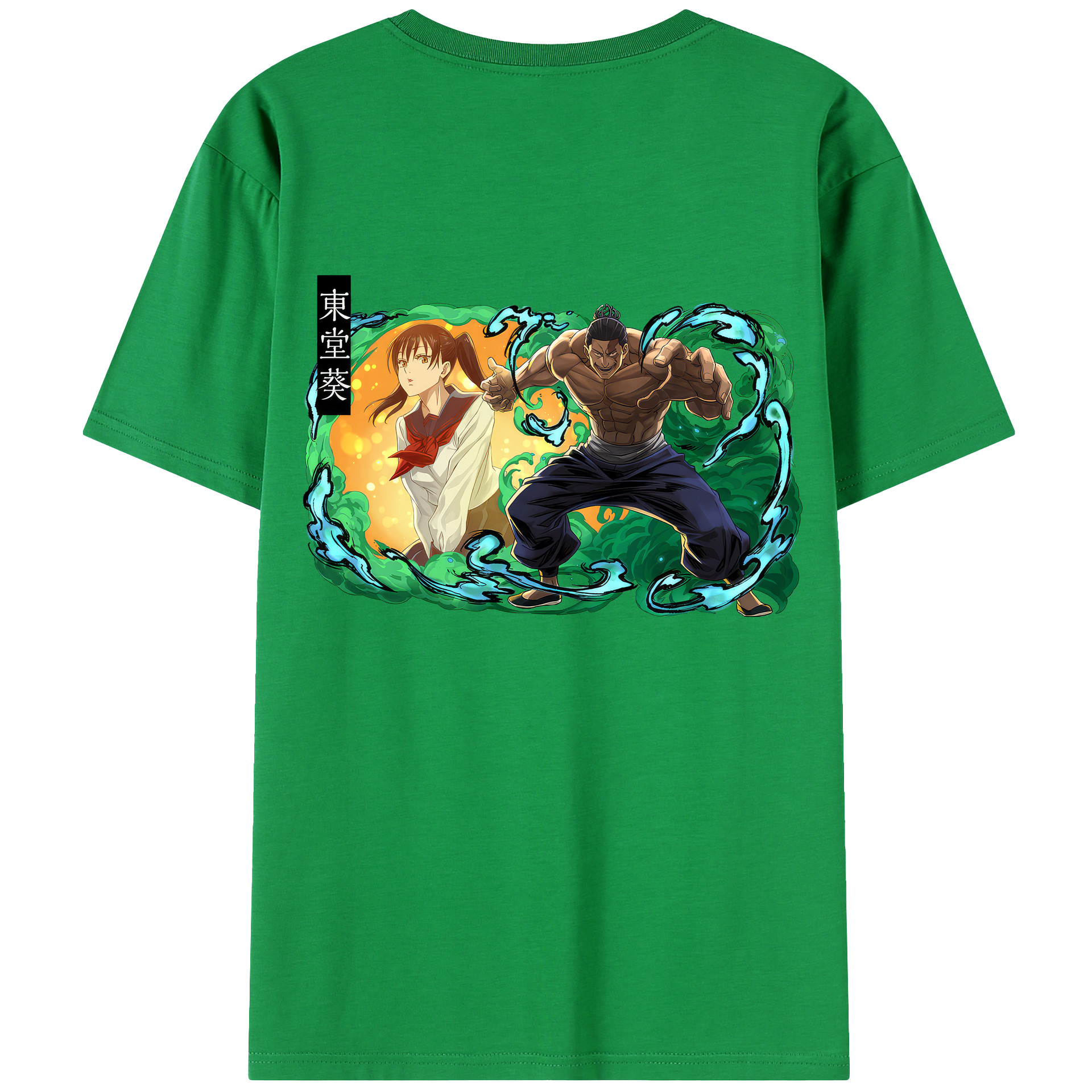 （画像用） 呪術廻戦 Jujutsu Kaisen 綿100％ メンズ半袖Tシャツ（バックプリント） 通気性