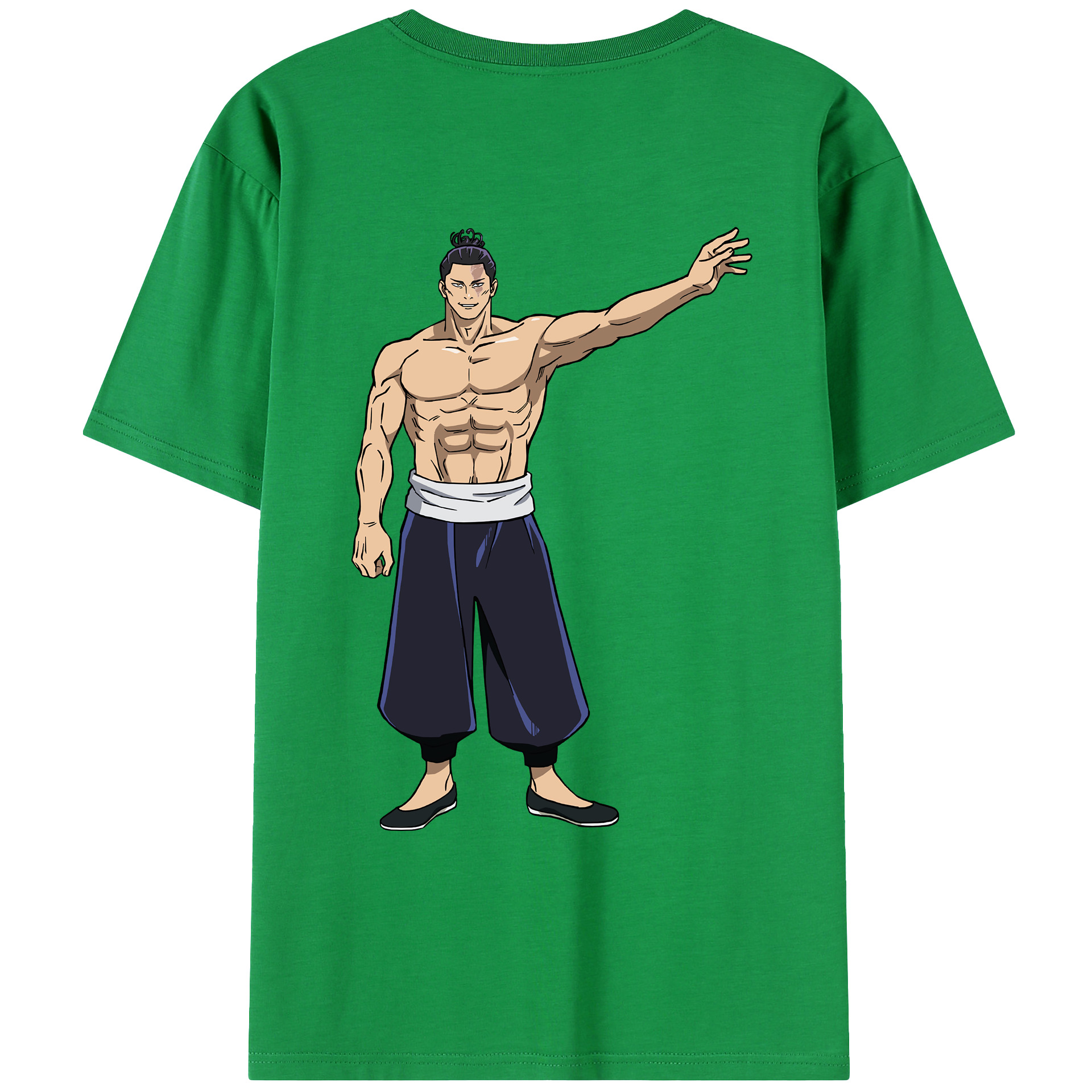 （画像用） 呪術廻戦 Jujutsu Kaisen 綿100％ メンズ半袖Tシャツ（バックプリント） 通気性