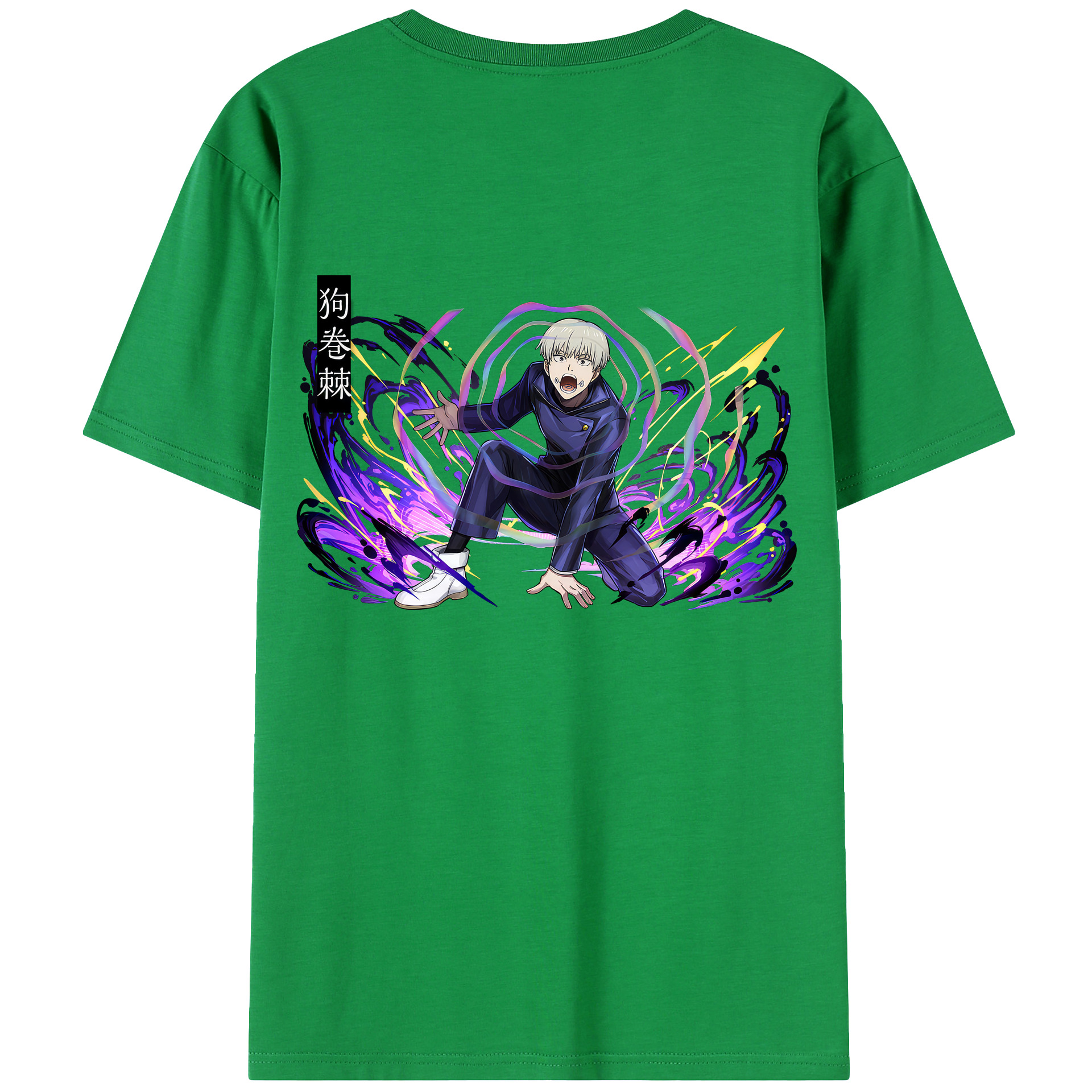 （画像用） 呪術廻戦 Jujutsu Kaisen 綿100％ メンズ半袖Tシャツ（バックプリント） 通気性