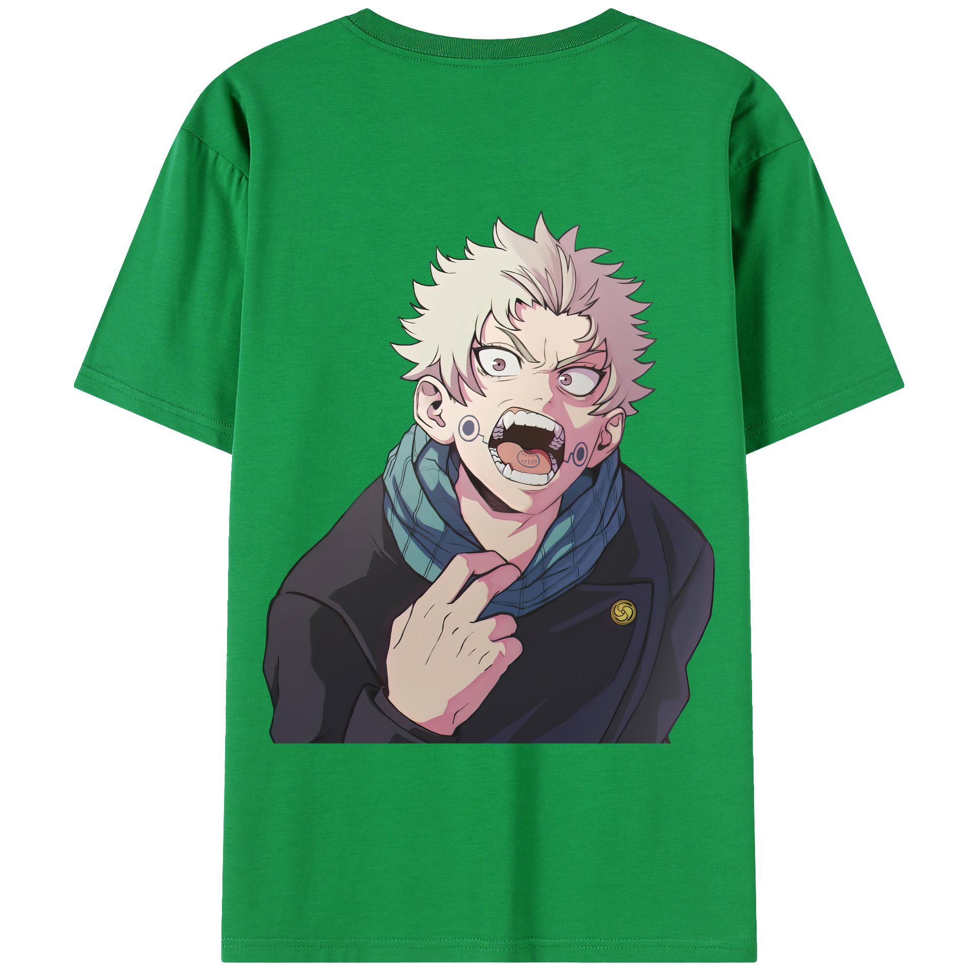 （画像用） 呪術廻戦 Jujutsu Kaisen 綿100％ メンズ半袖Tシャツ（バックプリント） 通気性