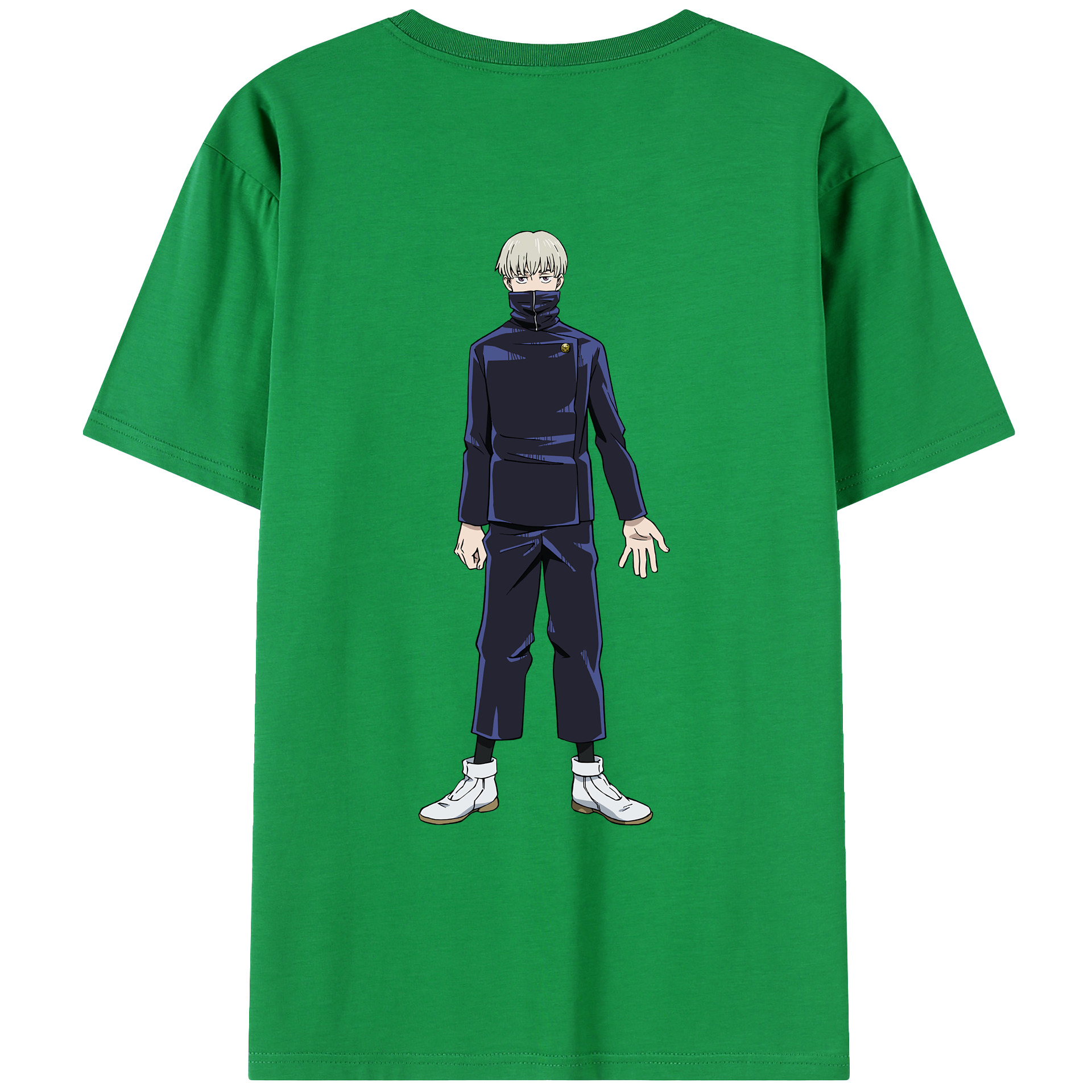 （画像用） 呪術廻戦 Jujutsu Kaisen 綿100％ メンズ半袖Tシャツ（バックプリント） 通気性