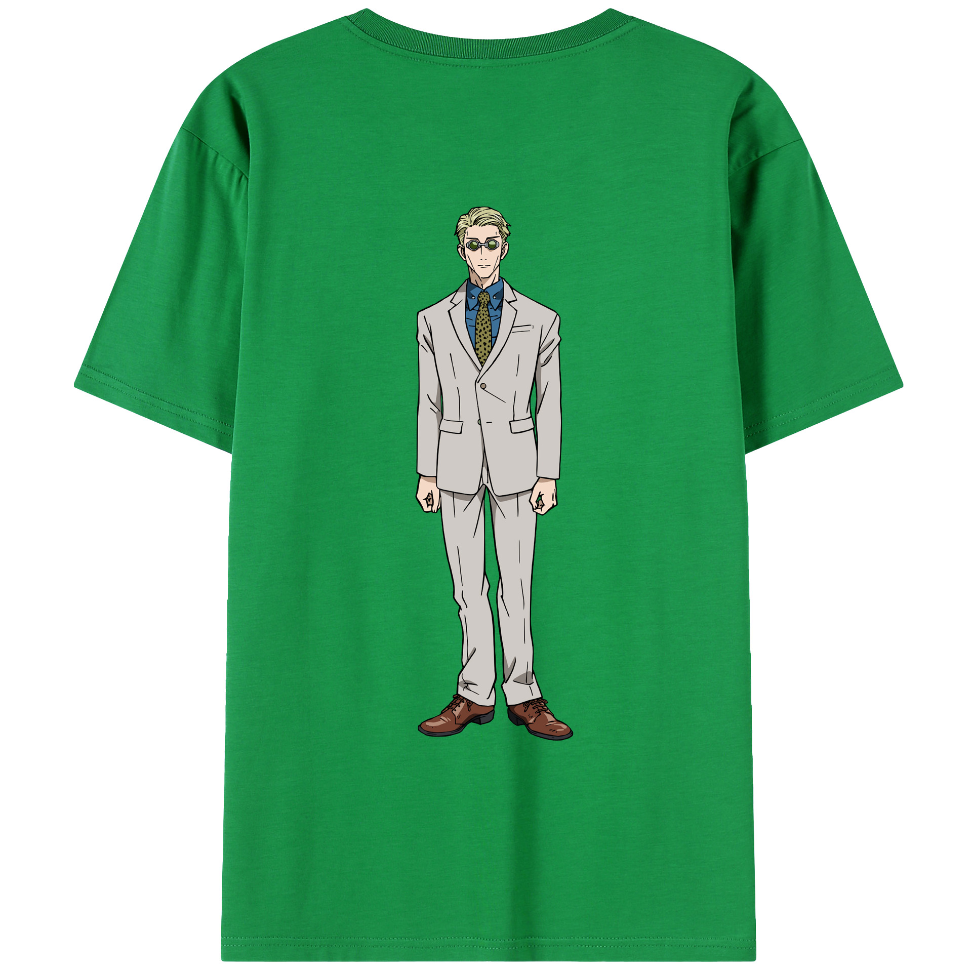 （画像用） 呪術廻戦 Jujutsu Kaisen 綿100％ メンズ半袖Tシャツ（バックプリント） 通気性