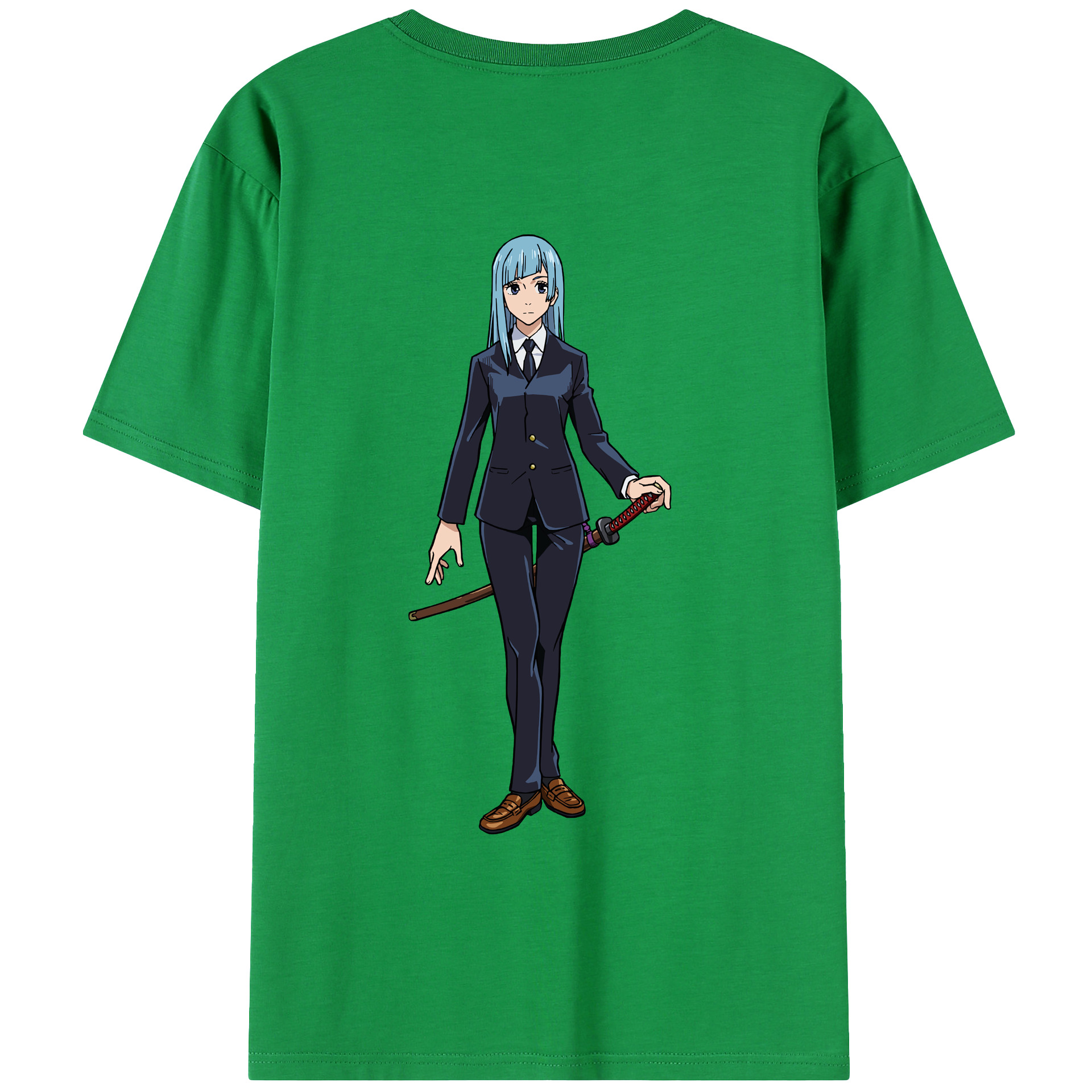 （画像用） 呪術廻戦 Jujutsu Kaisen 綿100％ メンズ半袖Tシャツ（バックプリント） 通気性