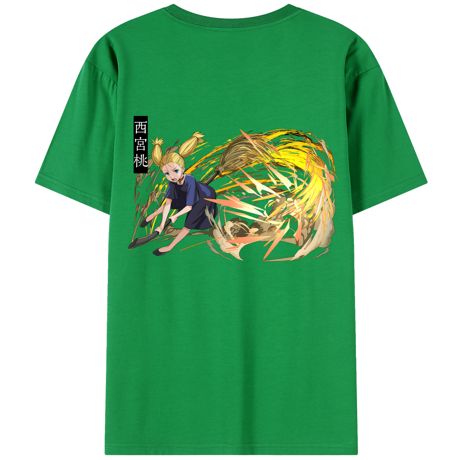 （画像用） 呪術廻戦 Jujutsu Kaisen 綿100％ メンズ半袖Tシャツ（バックプリント） 通気性