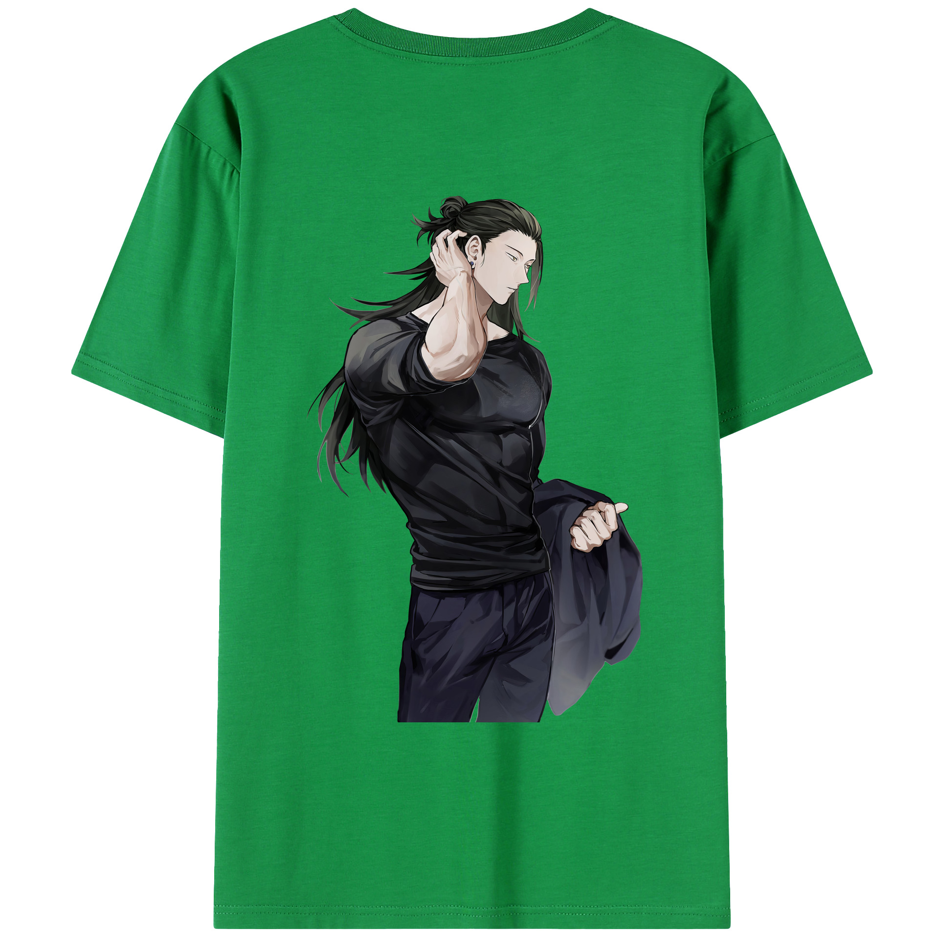 （画像用） 呪術廻戦 Jujutsu Kaisen 綿100％ メンズ半袖Tシャツ（バックプリント） 通気性