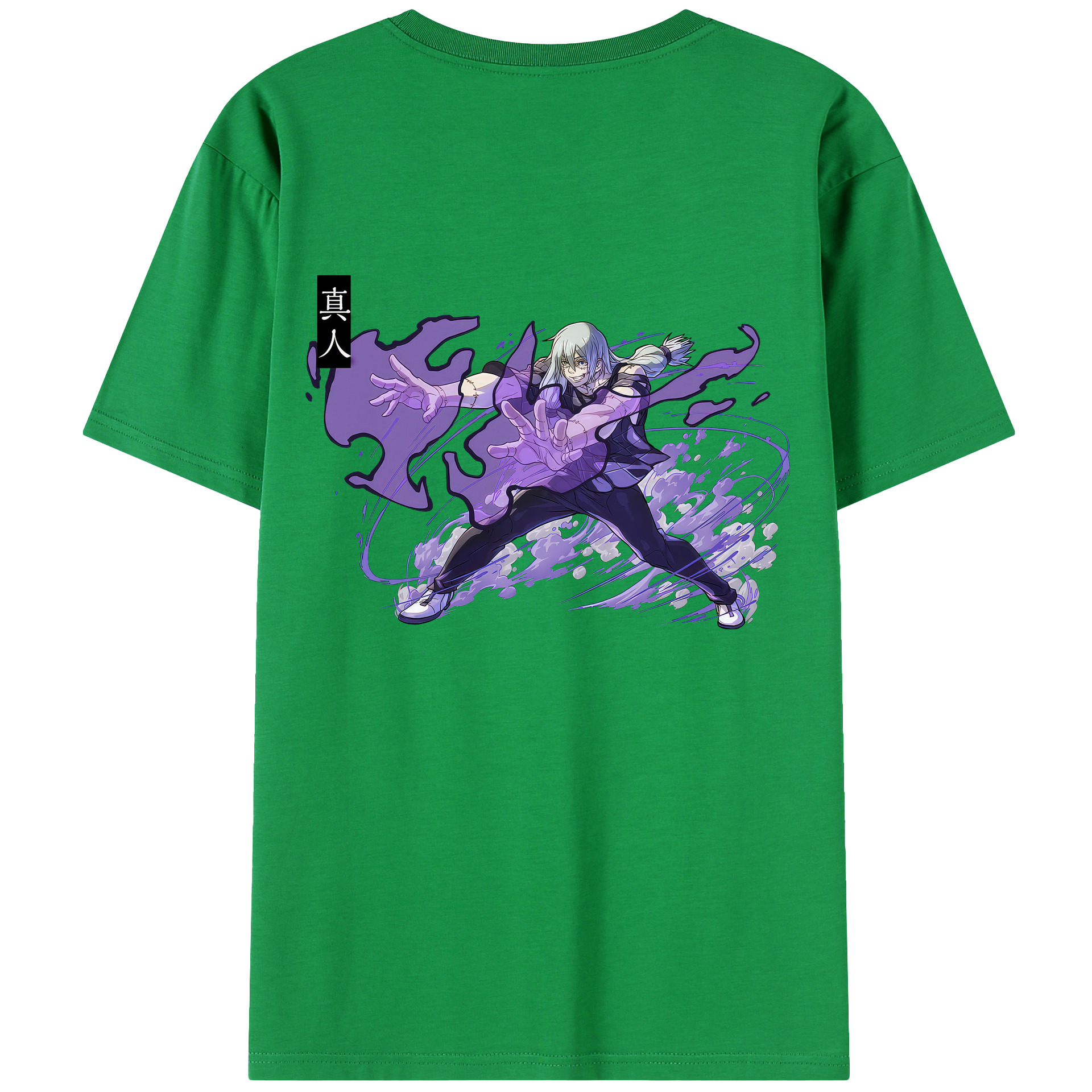 （画像用） 呪術廻戦 Jujutsu Kaisen 綿100％ メンズ半袖Tシャツ（バックプリント） 通気性