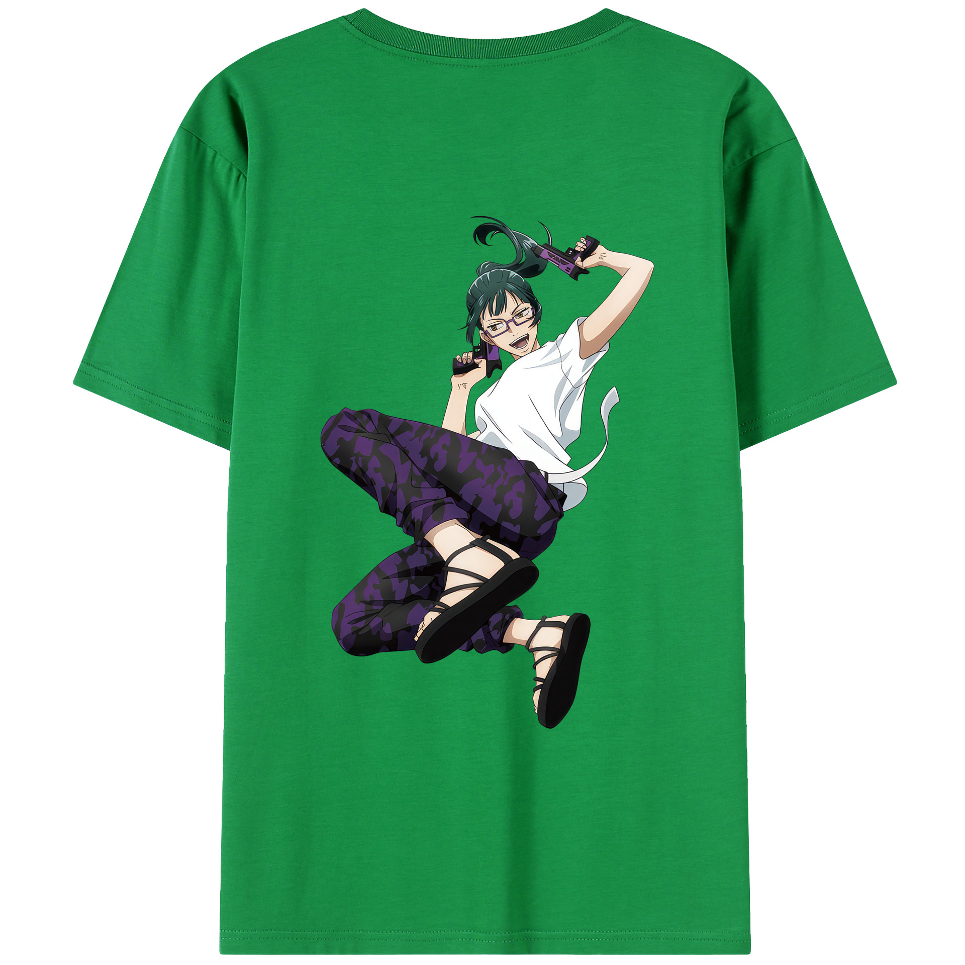 （画像用） 呪術廻戦 Jujutsu Kaisen 綿100％ メンズ半袖Tシャツ（バックプリント） 通気性