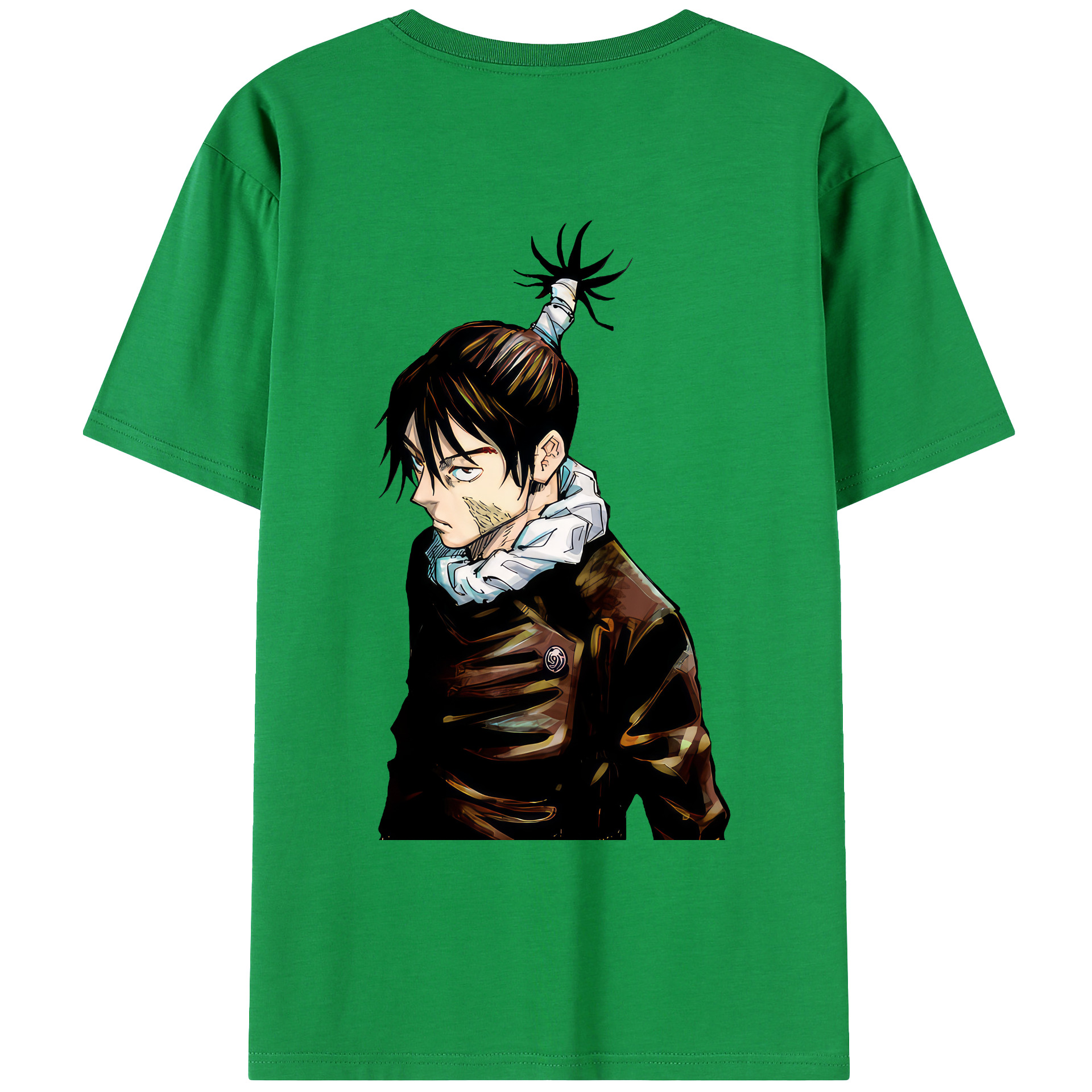 （画像用） 呪術廻戦 Jujutsu Kaisen 綿100％ メンズ半袖Tシャツ（バックプリント） 通気性