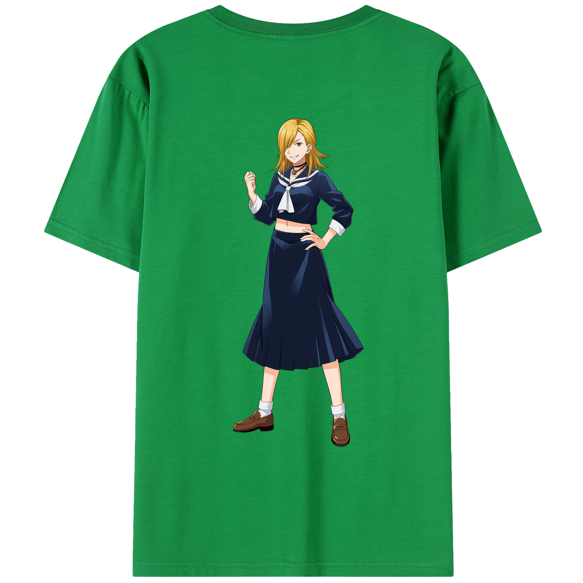 （画像用） 呪術廻戦 Jujutsu Kaisen 綿100％ メンズ半袖Tシャツ（バックプリント） 通気性