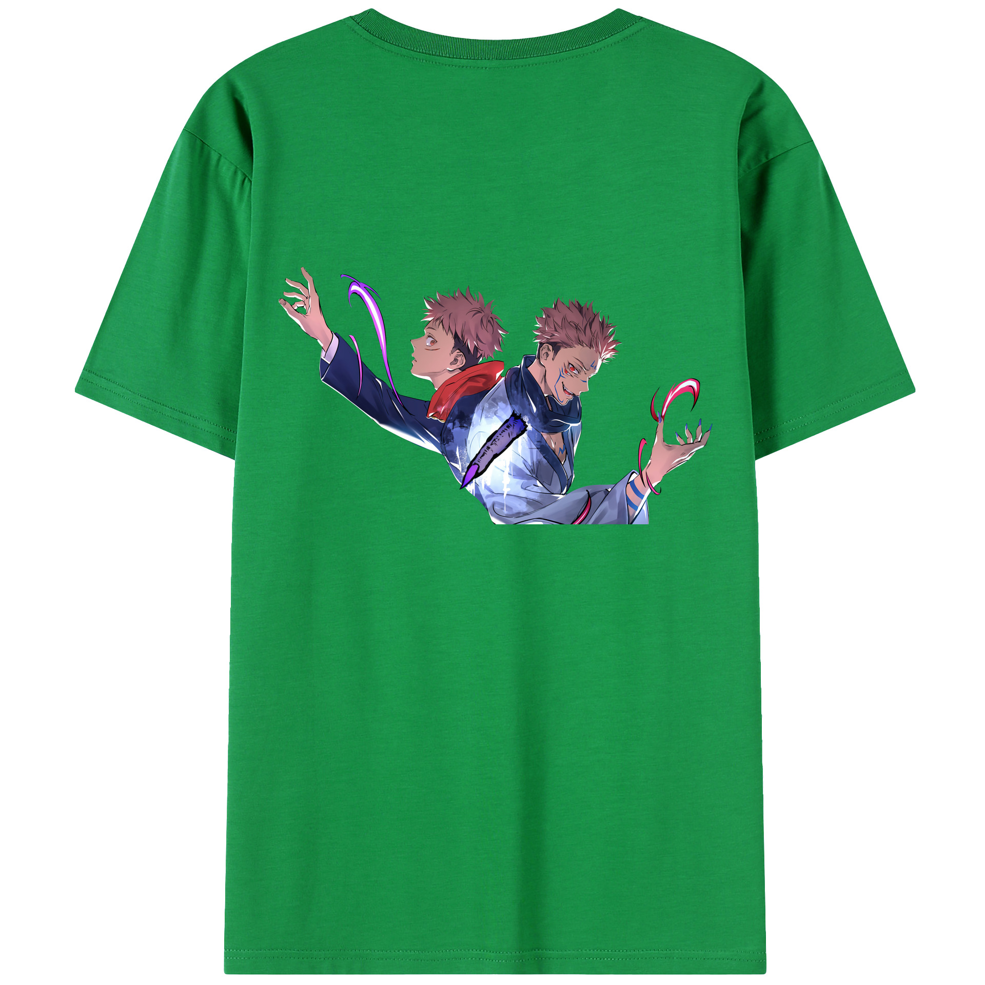 （画像用） 呪術廻戦 Jujutsu Kaisen 綿100％ メンズ半袖Tシャツ（バックプリント） 通気性