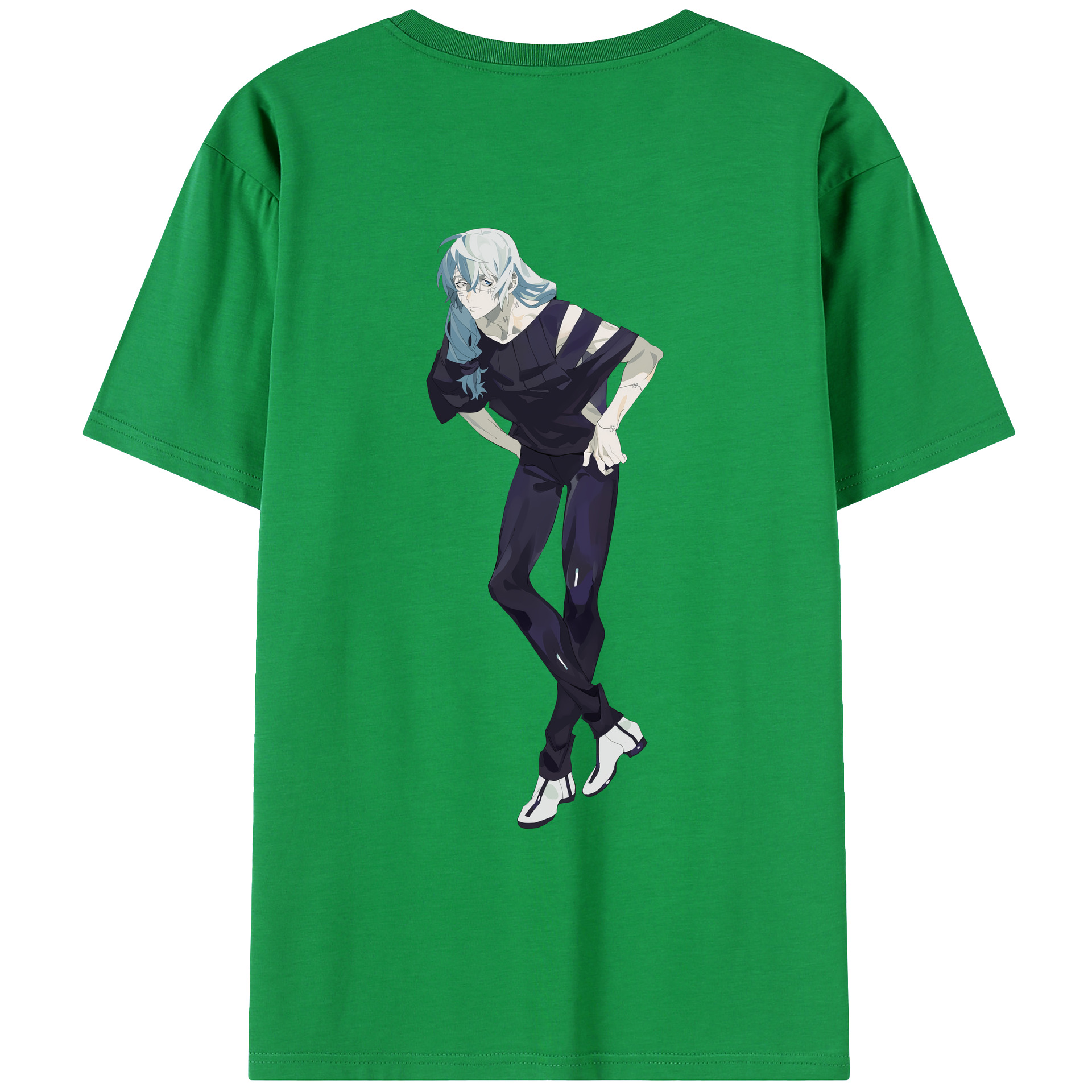 （画像用） 呪術廻戦 Jujutsu Kaisen 綿100％ メンズ半袖Tシャツ（バックプリント） 通気性