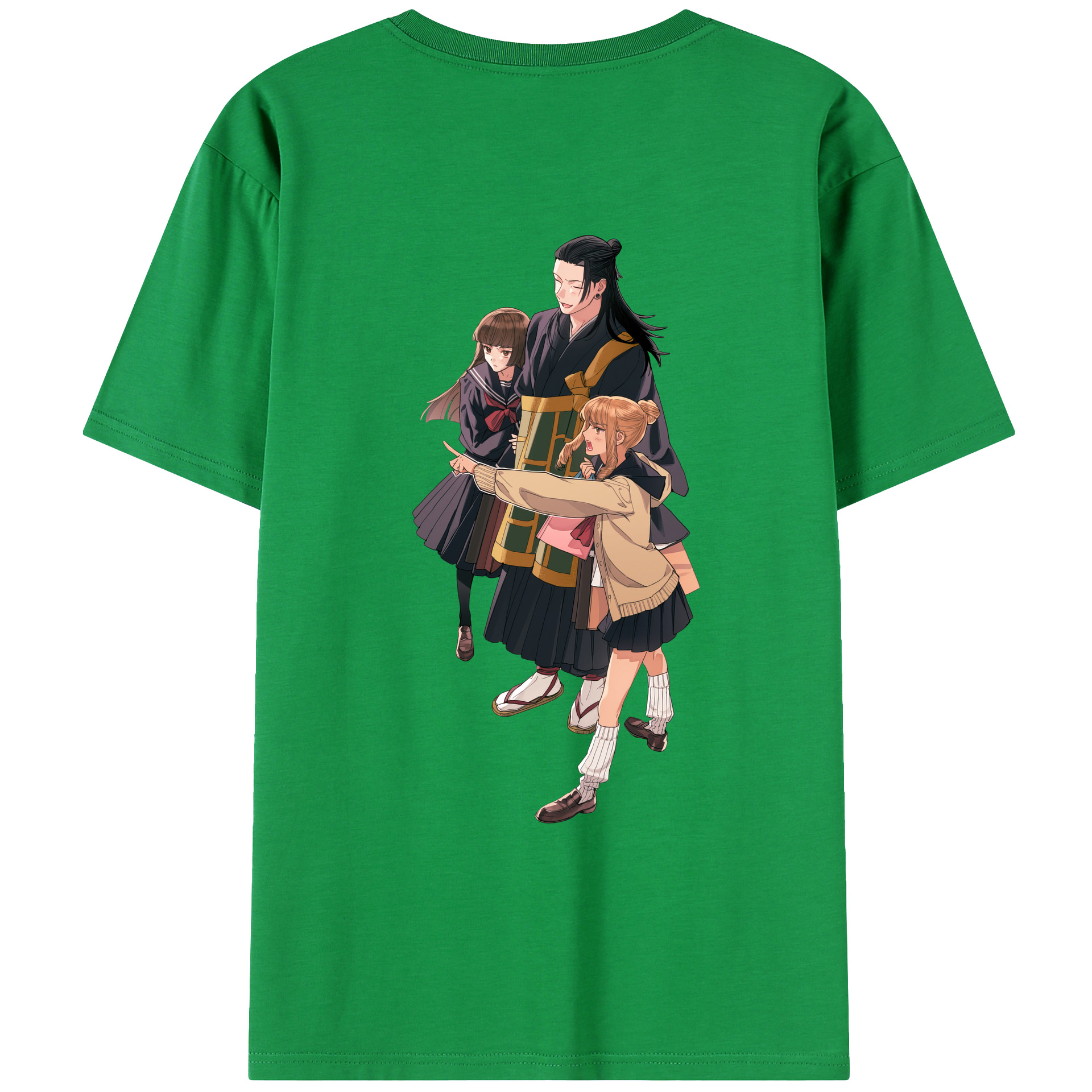 （画像用） 呪術廻戦 Jujutsu Kaisen 綿100％ メンズ半袖Tシャツ（バックプリント） 通気性