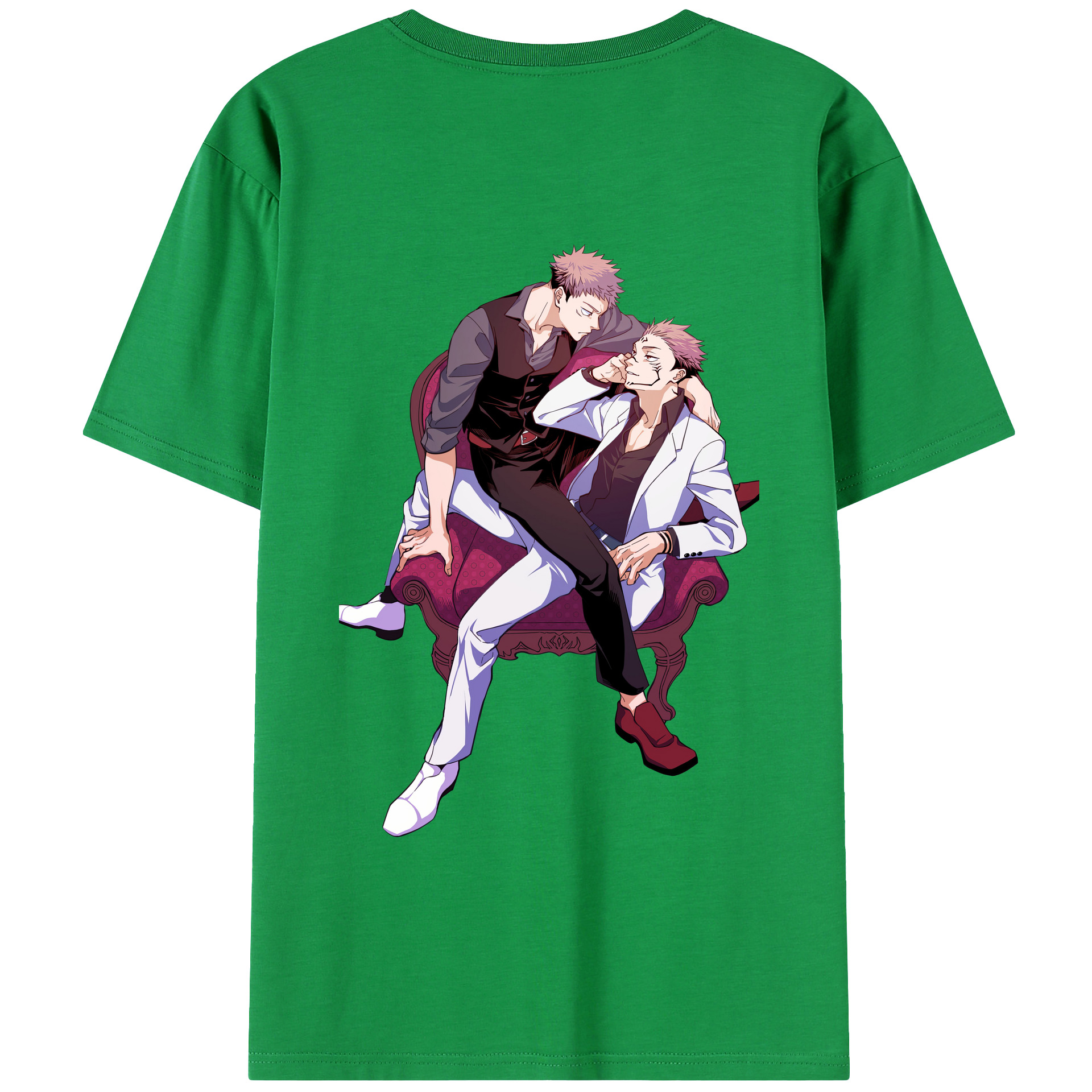 （画像用） 呪術廻戦 Jujutsu Kaisen 綿100％ メンズ半袖Tシャツ（バックプリント） 通気性