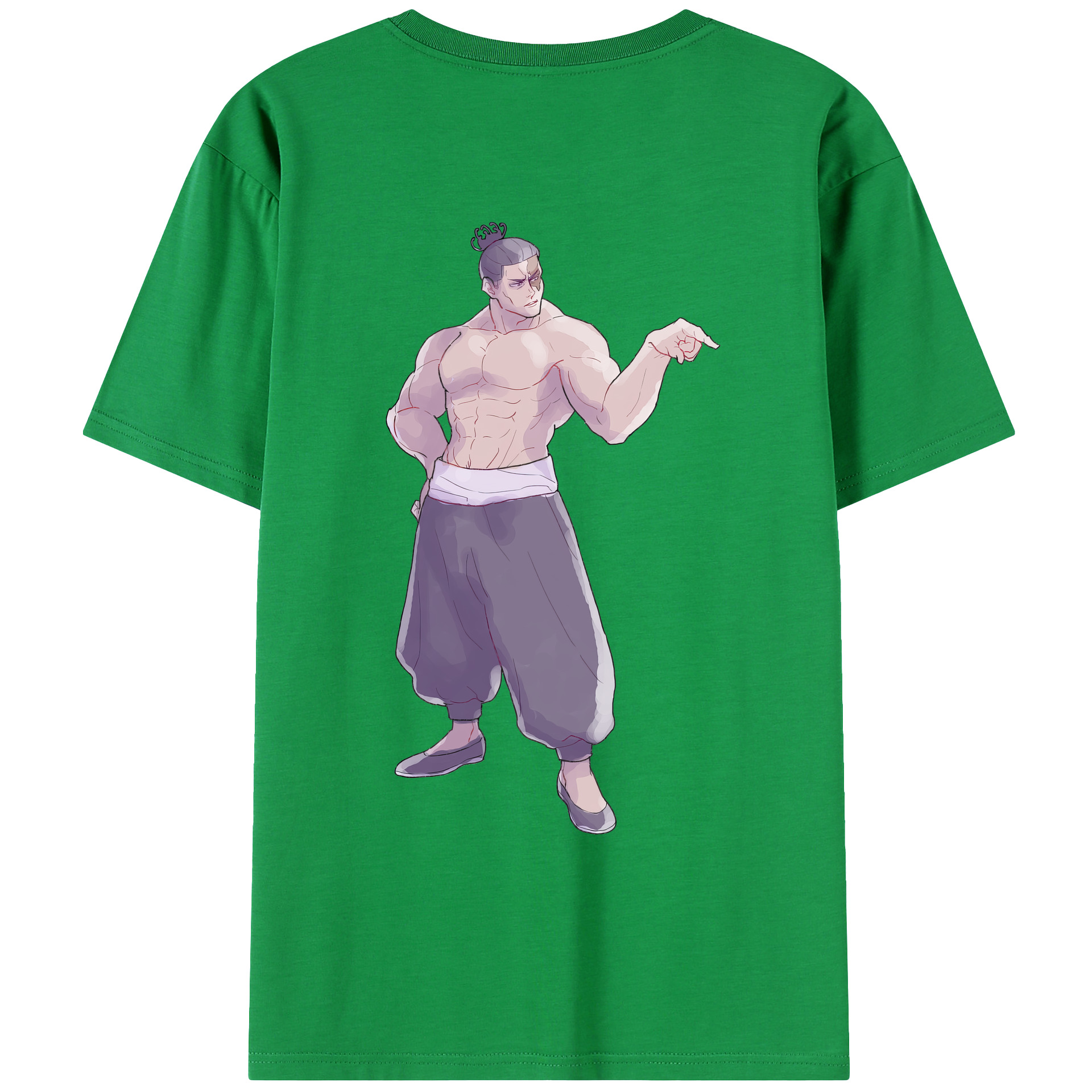 （画像用） 呪術廻戦 Jujutsu Kaisen 綿100％ メンズ半袖Tシャツ（バックプリント） 通気性