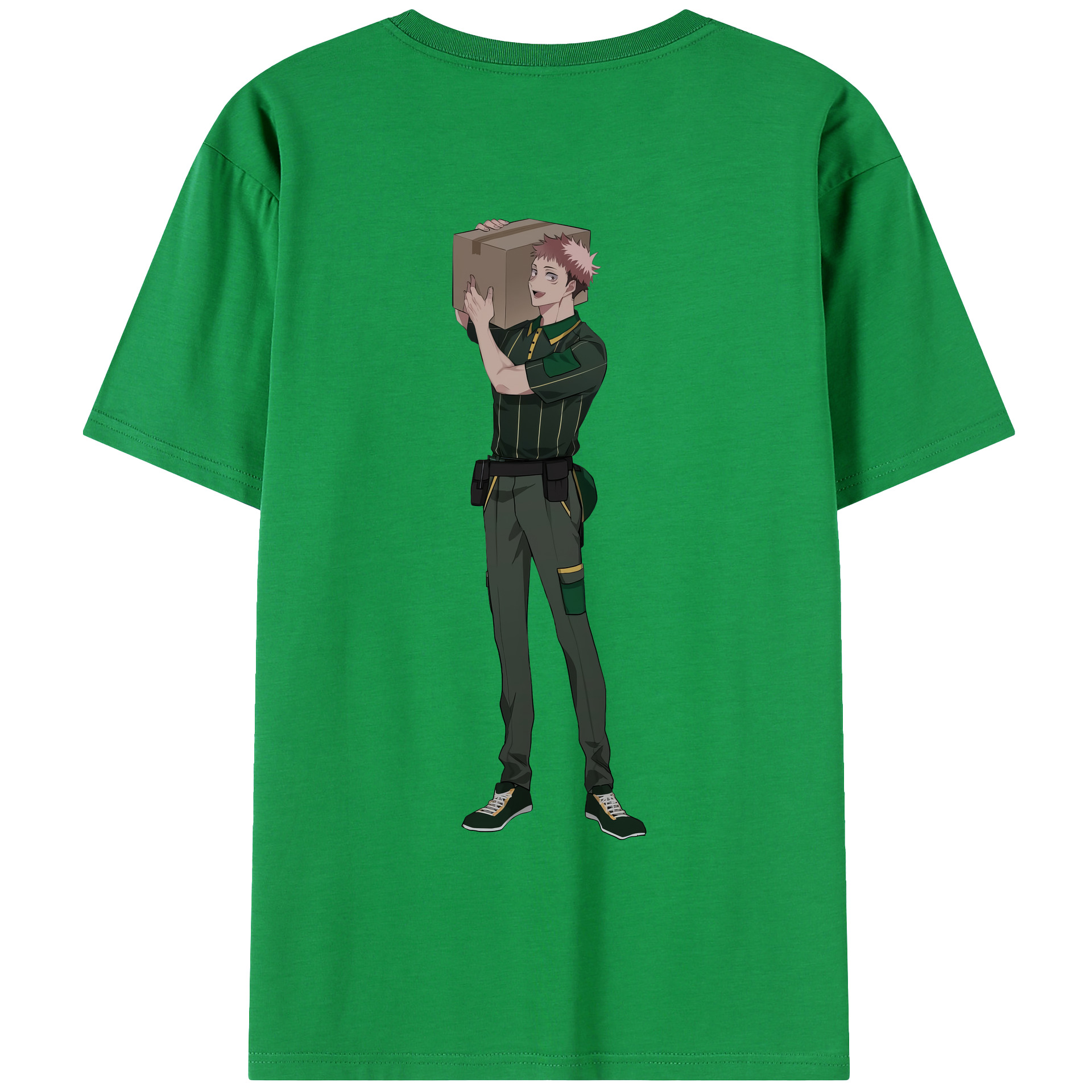 （画像用） 呪術廻戦 Jujutsu Kaisen 綿100％ メンズ半袖Tシャツ（バックプリント） 通気性