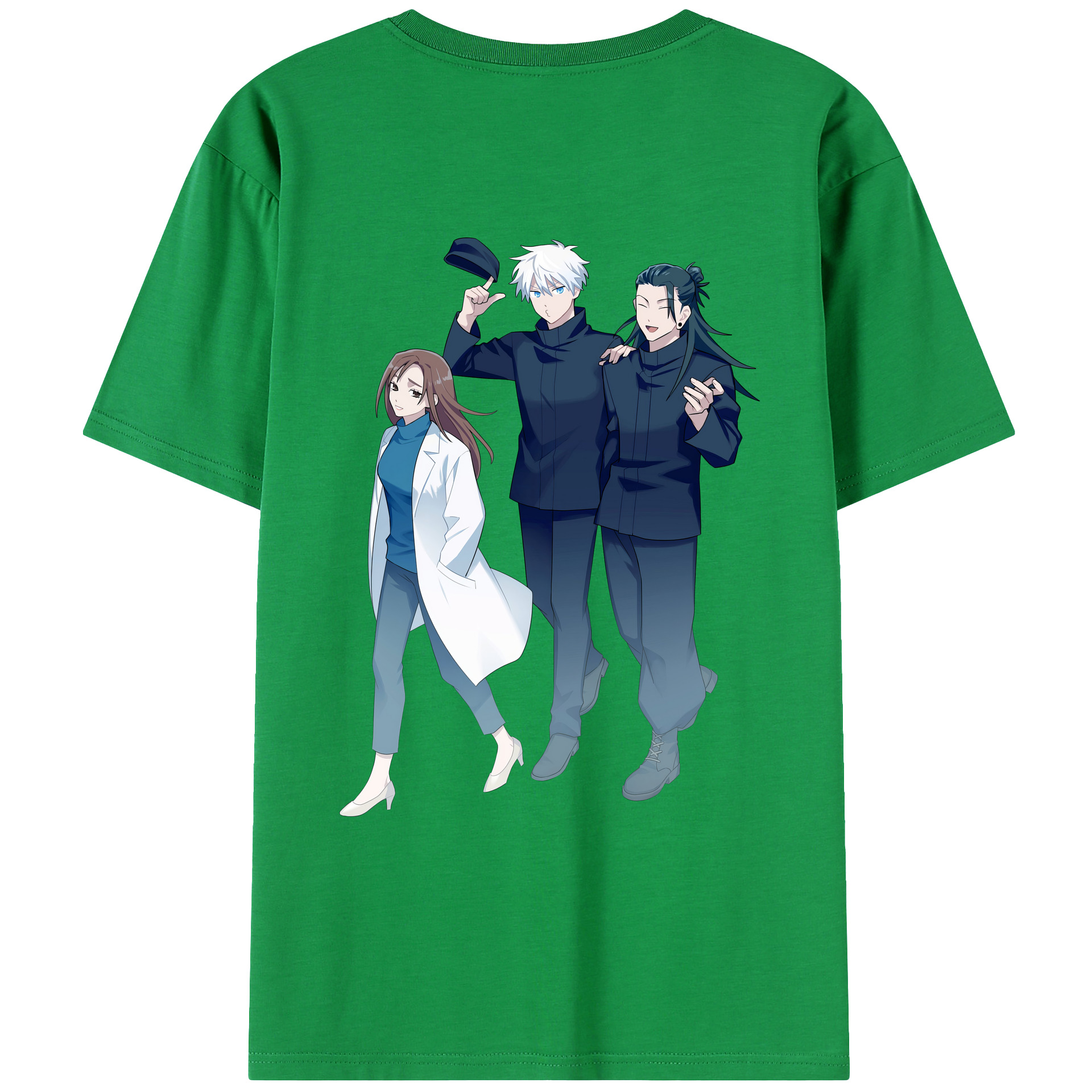 （画像用） 呪術廻戦 Jujutsu Kaisen 綿100％ メンズ半袖Tシャツ（バックプリント） 通気性