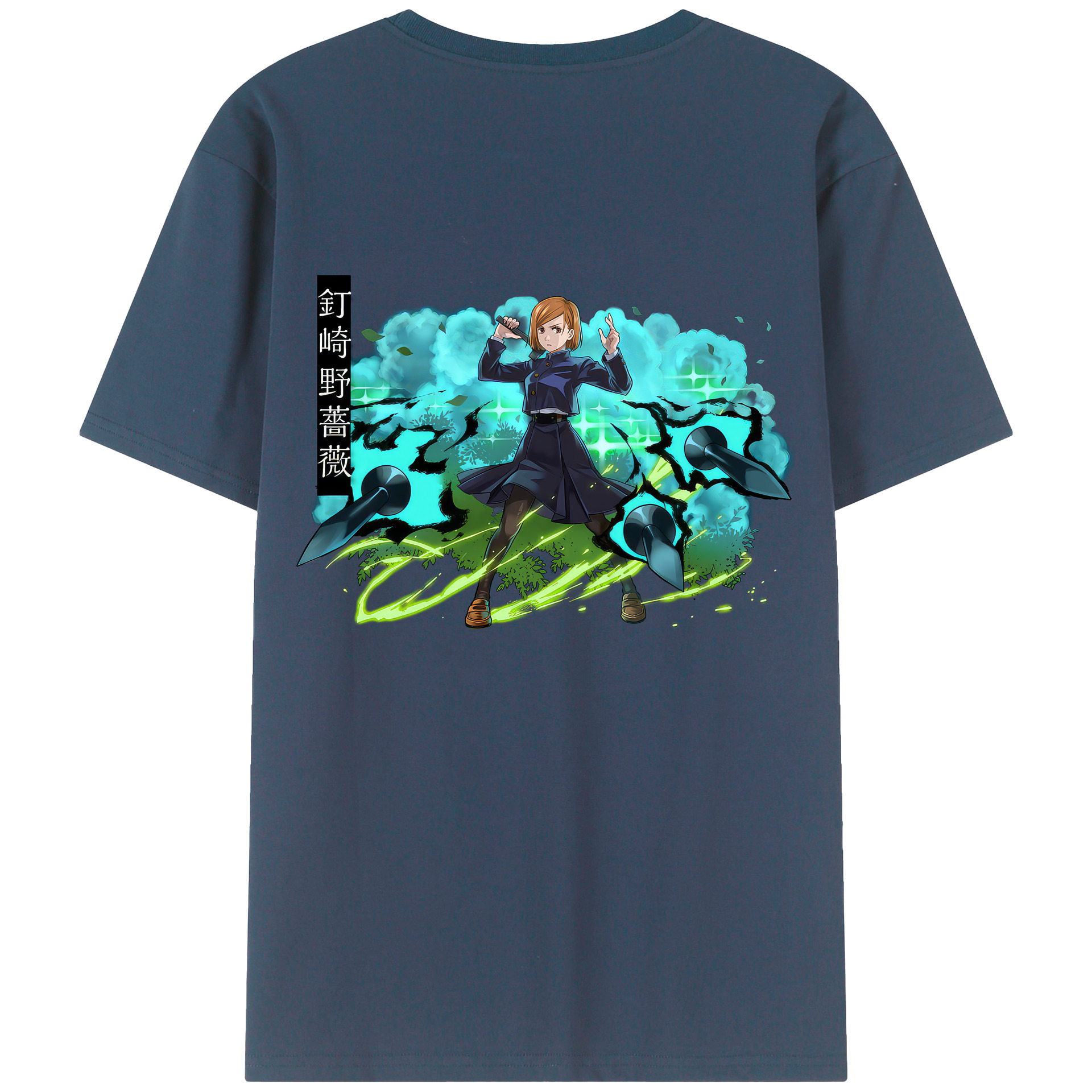 （画像用） 呪術廻戦 Jujutsu Kaisen 綿100％ メンズ半袖Tシャツ（バックプリント） 通気性