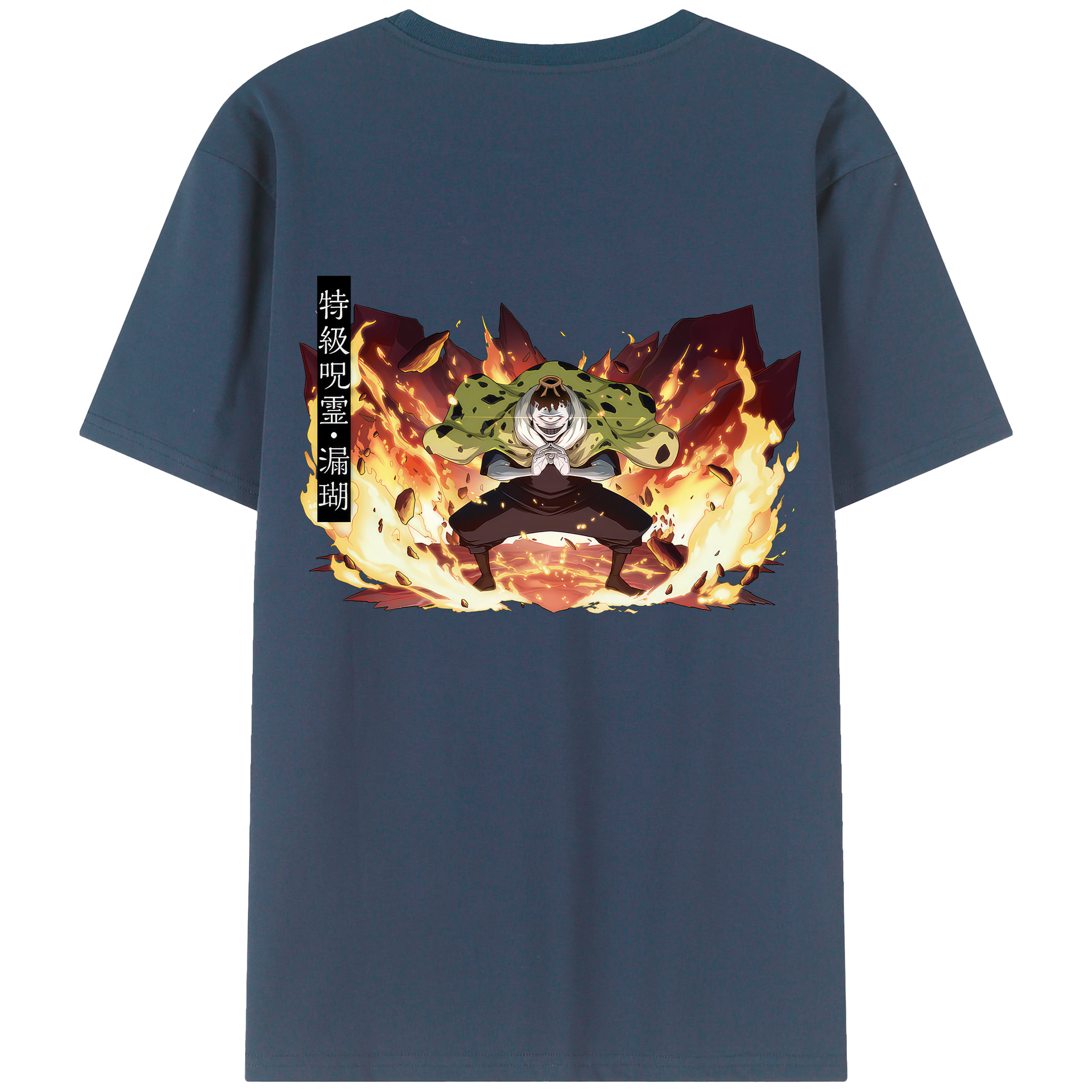 （画像用） 呪術廻戦 Jujutsu Kaisen 綿100％ メンズ半袖Tシャツ（バックプリント） 通気性