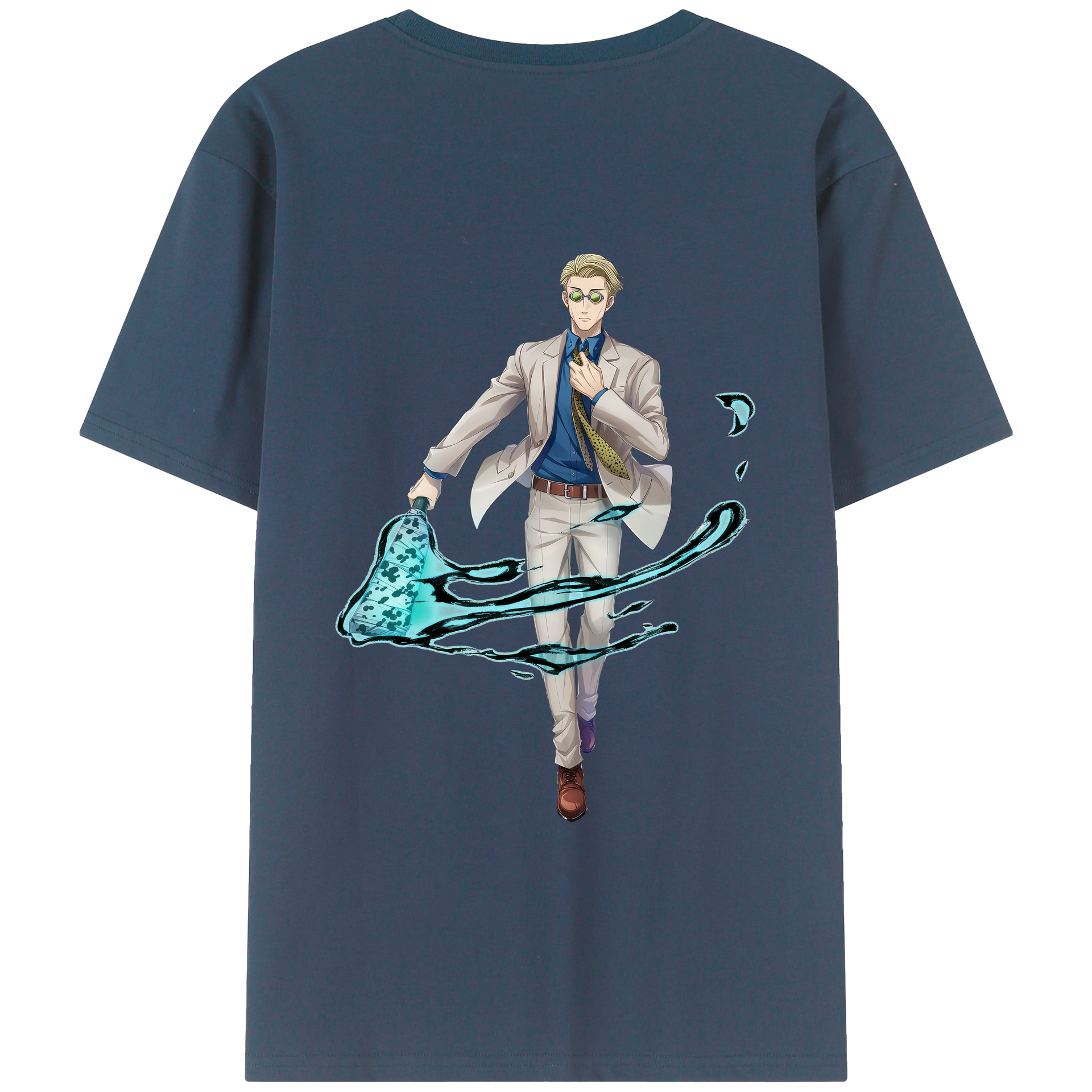 （画像用） 呪術廻戦 Jujutsu Kaisen 綿100％ メンズ半袖Tシャツ（バックプリント） 通気性