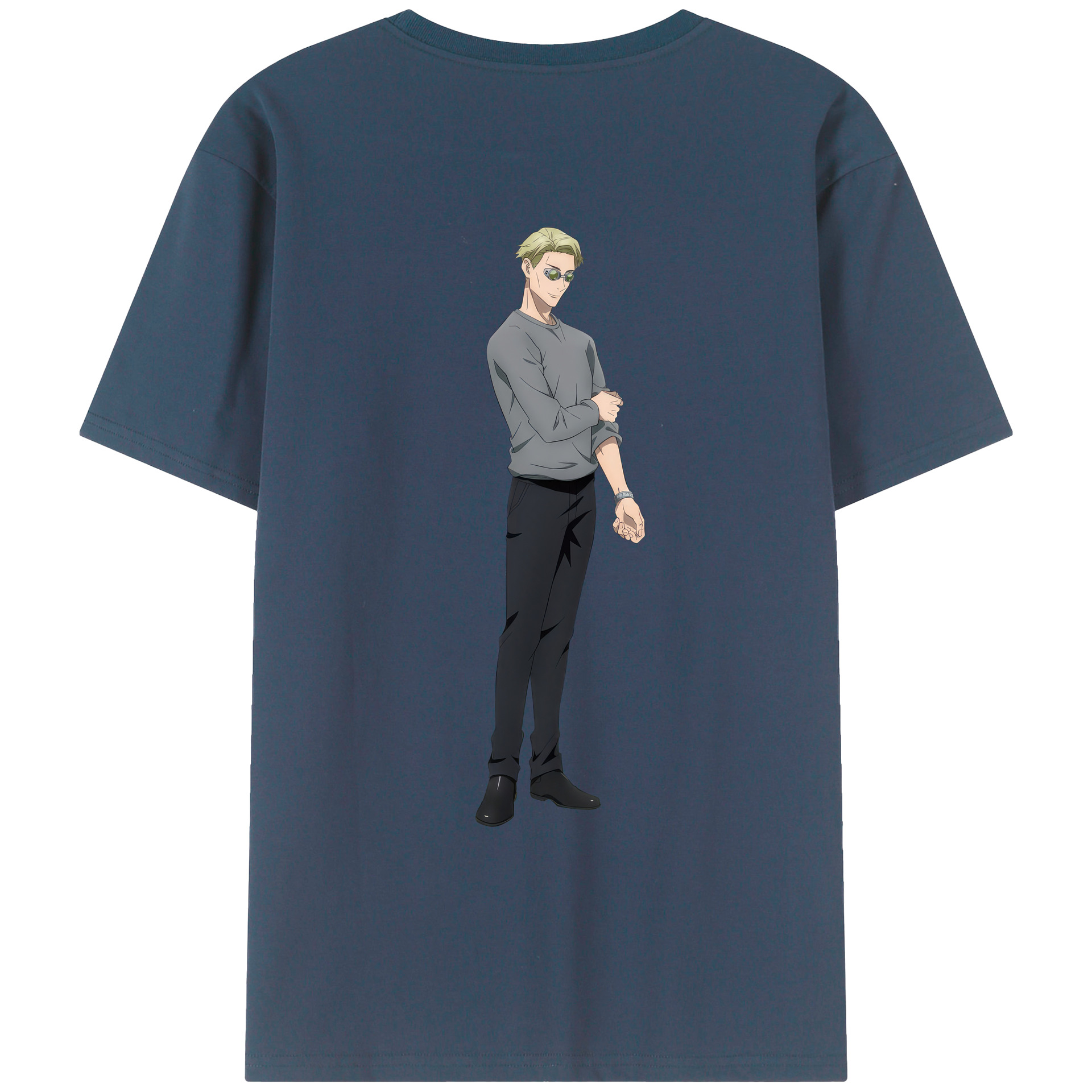（画像用） 呪術廻戦 Jujutsu Kaisen 綿100％ メンズ半袖Tシャツ（バックプリント） 通気性