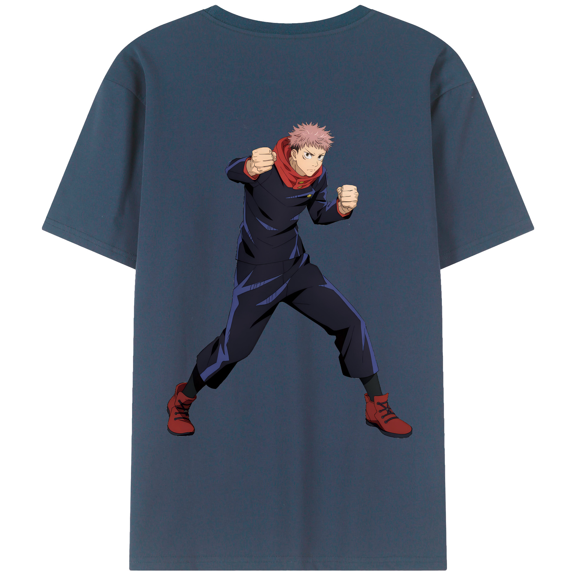 （画像用） 呪術廻戦 Jujutsu Kaisen 綿100％ メンズ半袖Tシャツ（バックプリント） 通気性