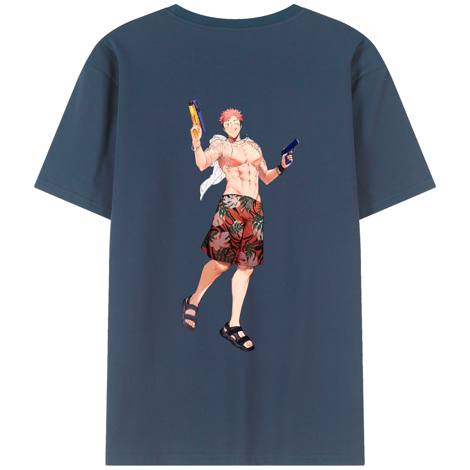 （画像用） 呪術廻戦 Jujutsu Kaisen 綿100％ メンズ半袖Tシャツ（バックプリント） 通気性