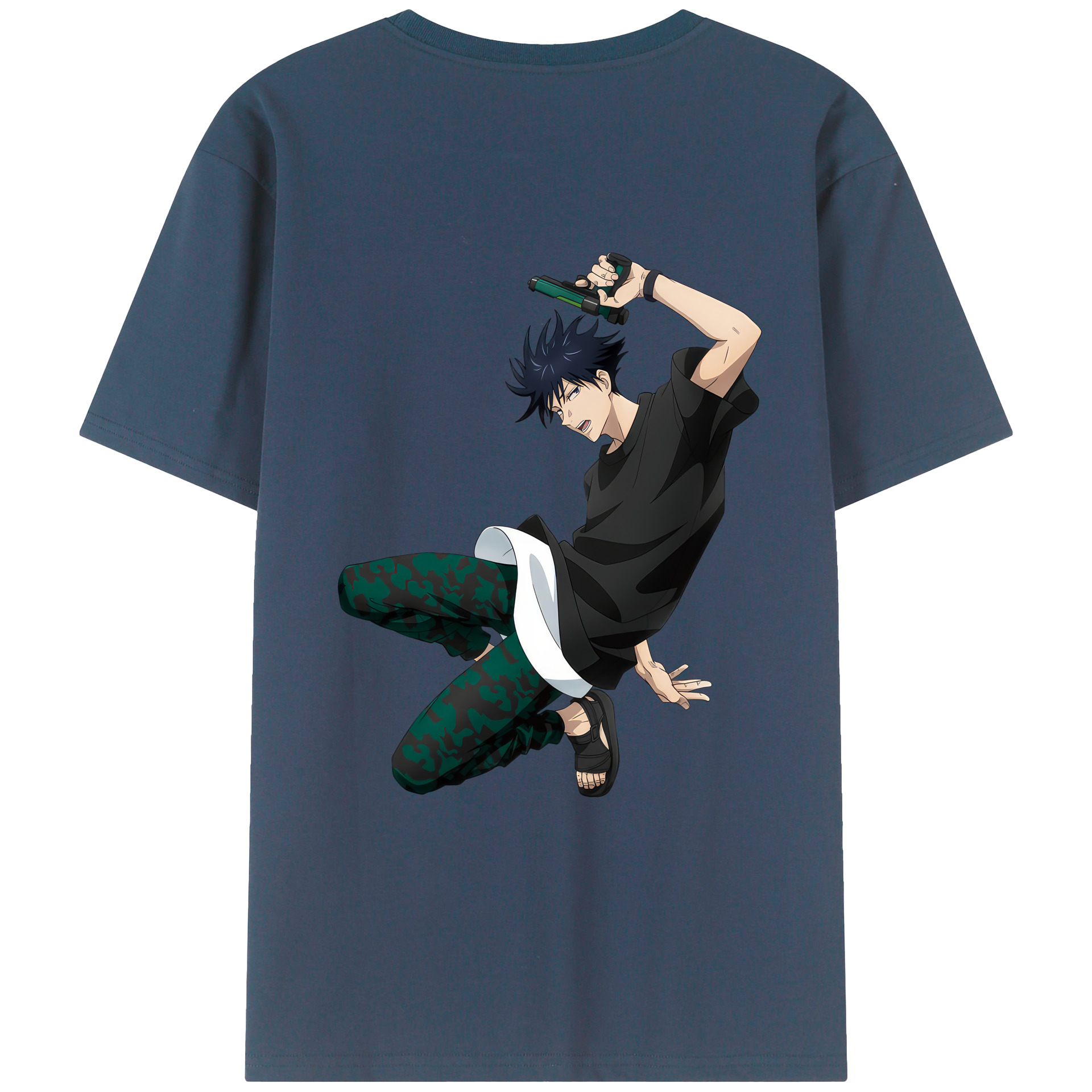 （画像用） 呪術廻戦 Jujutsu Kaisen 綿100％ メンズ半袖Tシャツ（バックプリント） 通気性