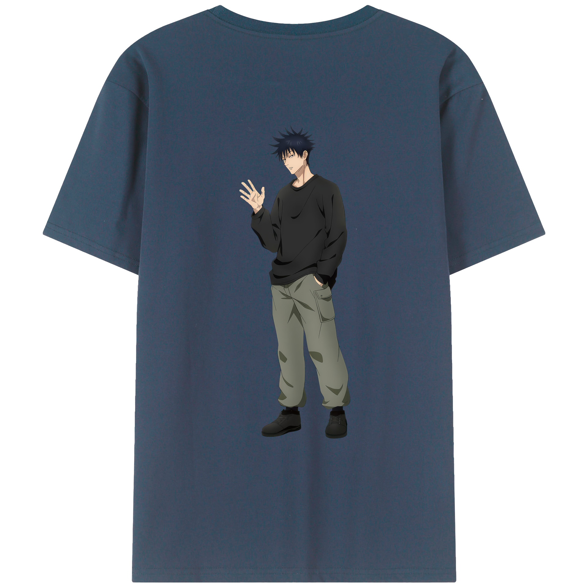 （画像用） 呪術廻戦 Jujutsu Kaisen 綿100％ メンズ半袖Tシャツ（バックプリント） 通気性