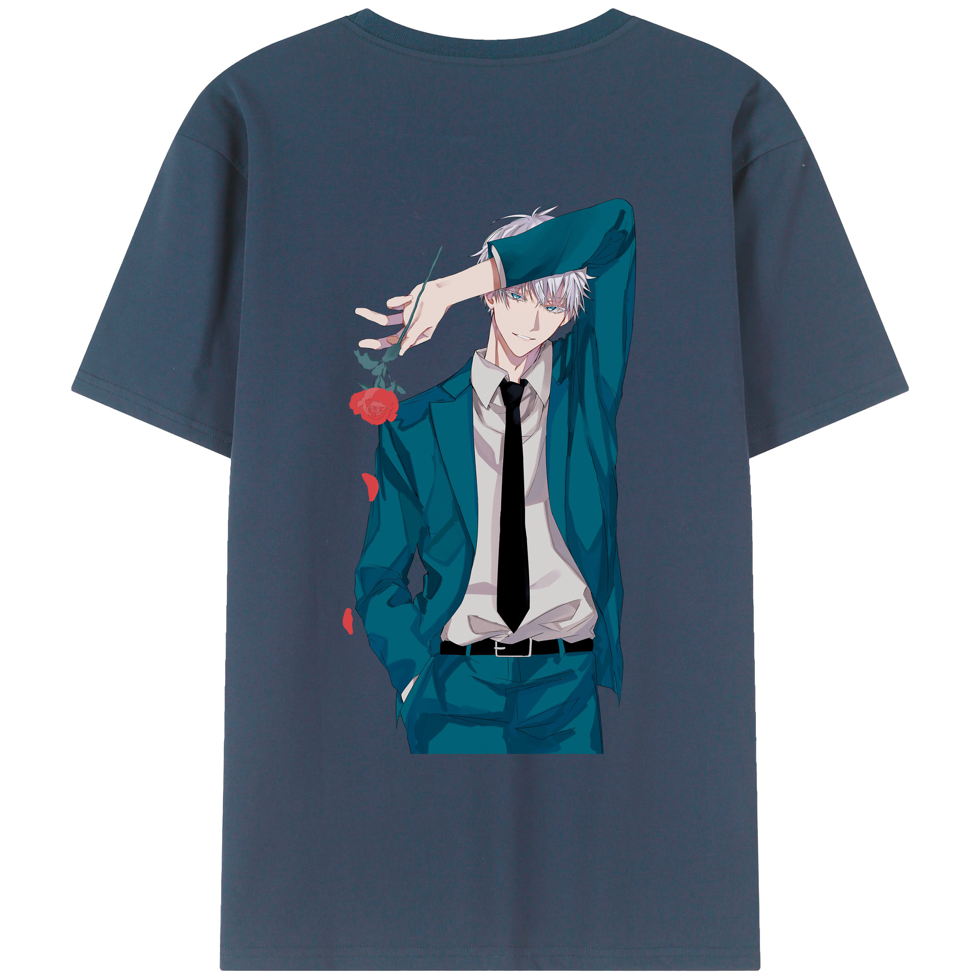 （画像用） 呪術廻戦 Jujutsu Kaisen 綿100％ メンズ半袖Tシャツ（バックプリント） 通気性